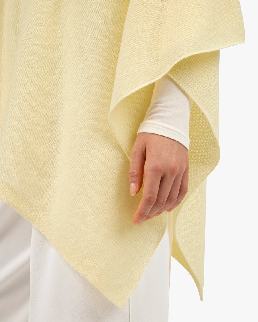 Essential Poncho - Yellow Cashmere