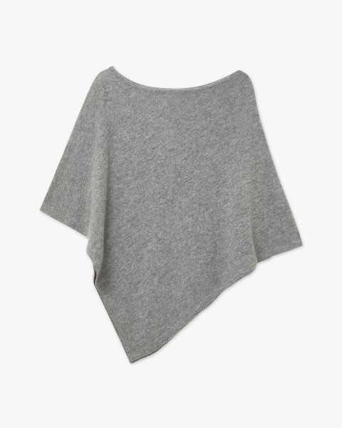 Ostuni Poncho - Medium Grey Cashmere