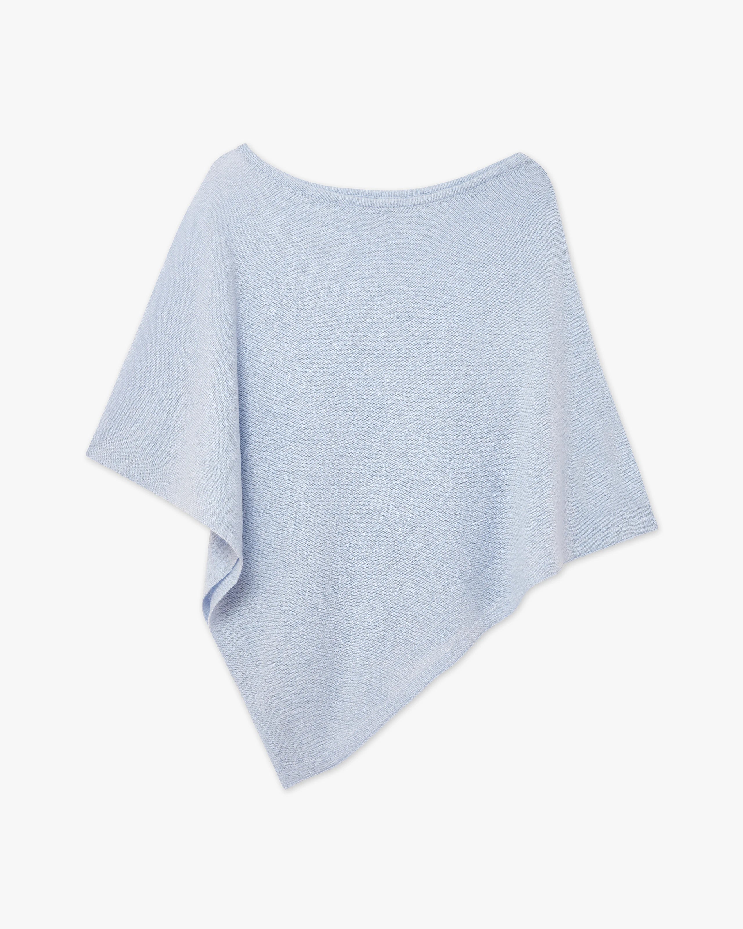 Ostuni Poncho - Light Blue Cashmere