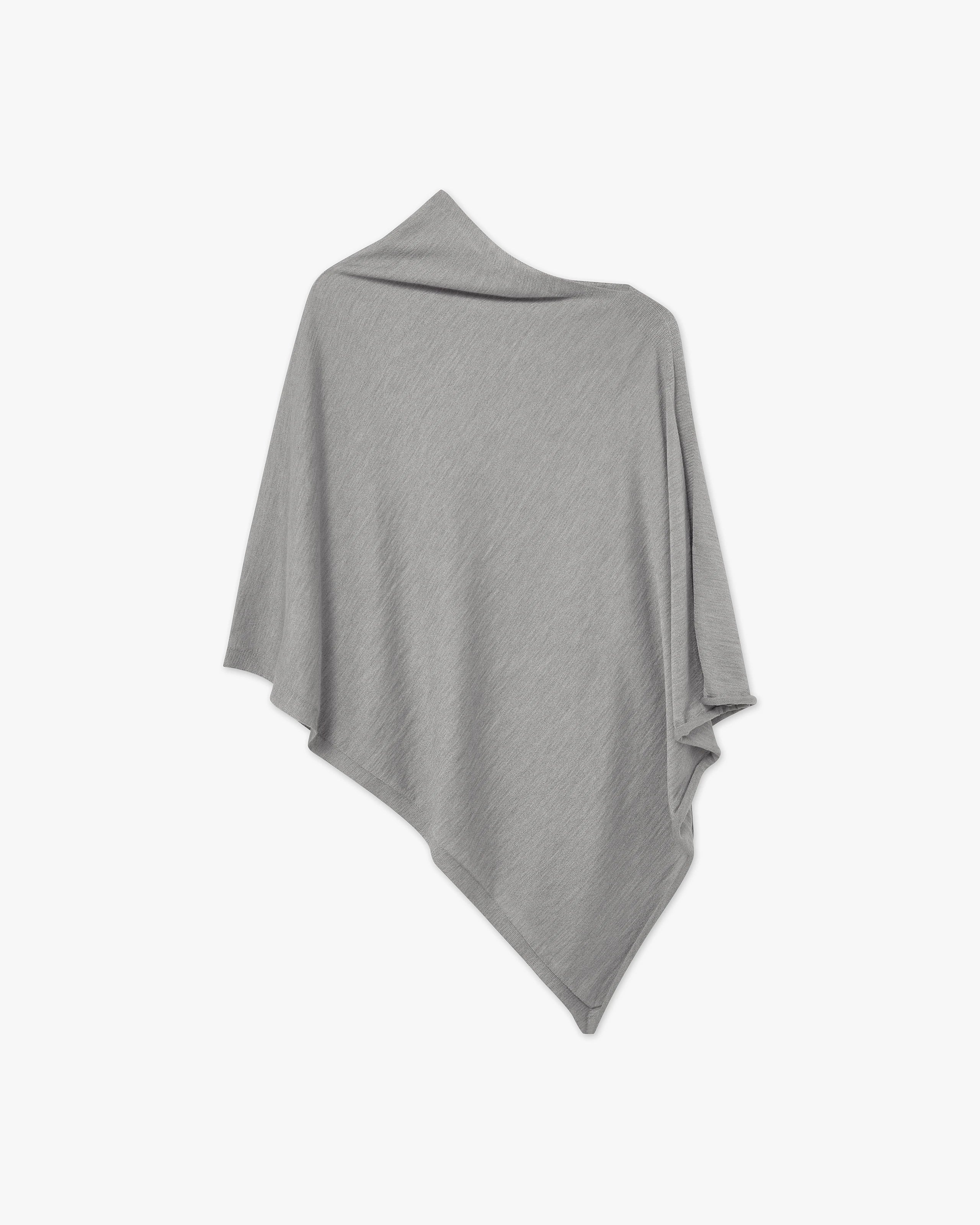 Positano Poncho - Grey Cashmere / Seta