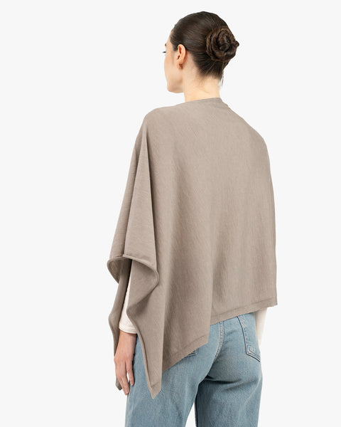 Positano Poncho - Beige Cashmere / Seta