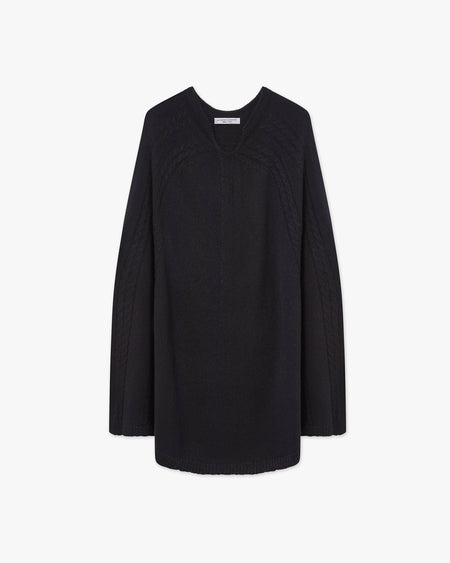 Riviera Poncho - Black Cashmere