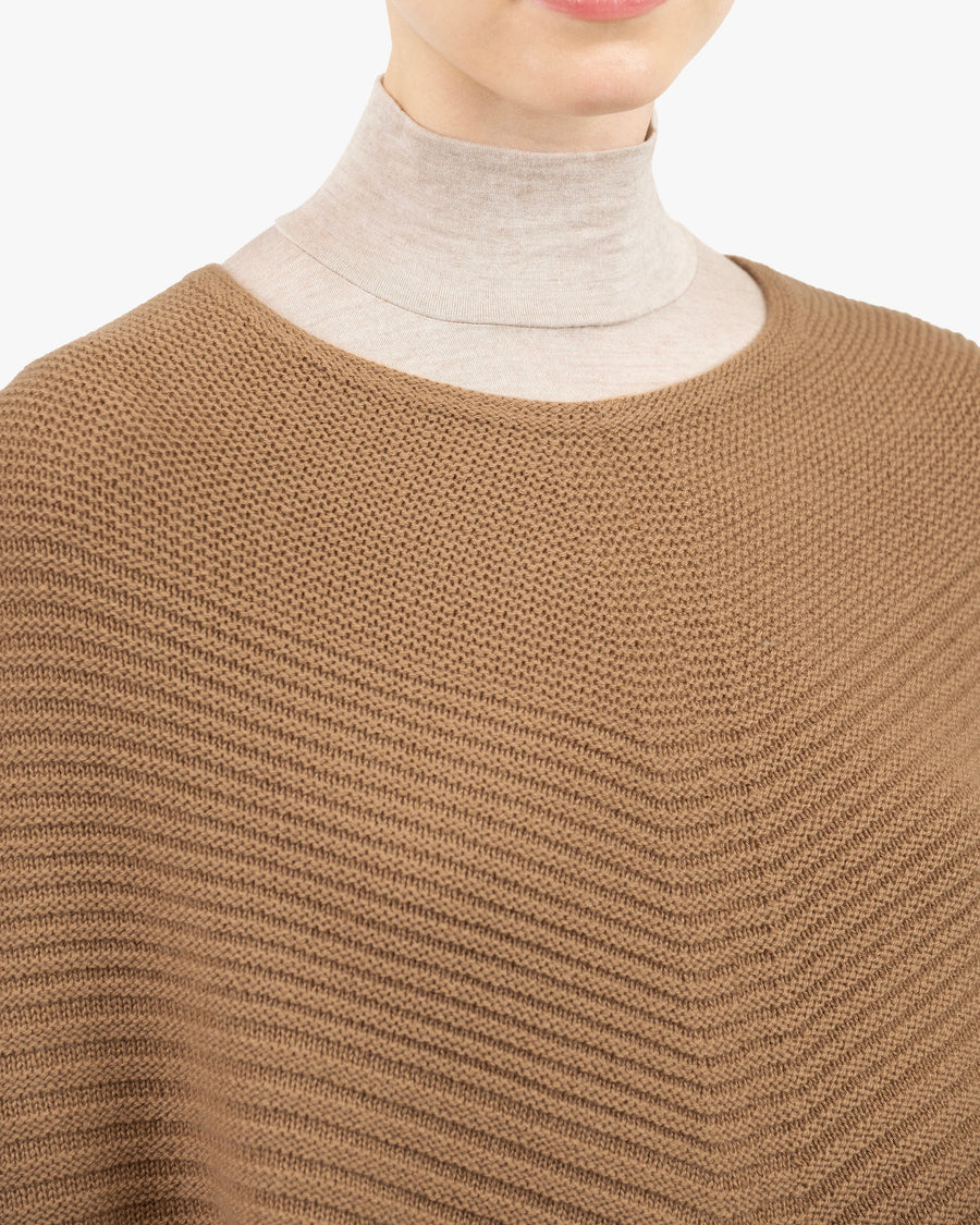 Sorbonne Poncho - Camel Cashmere