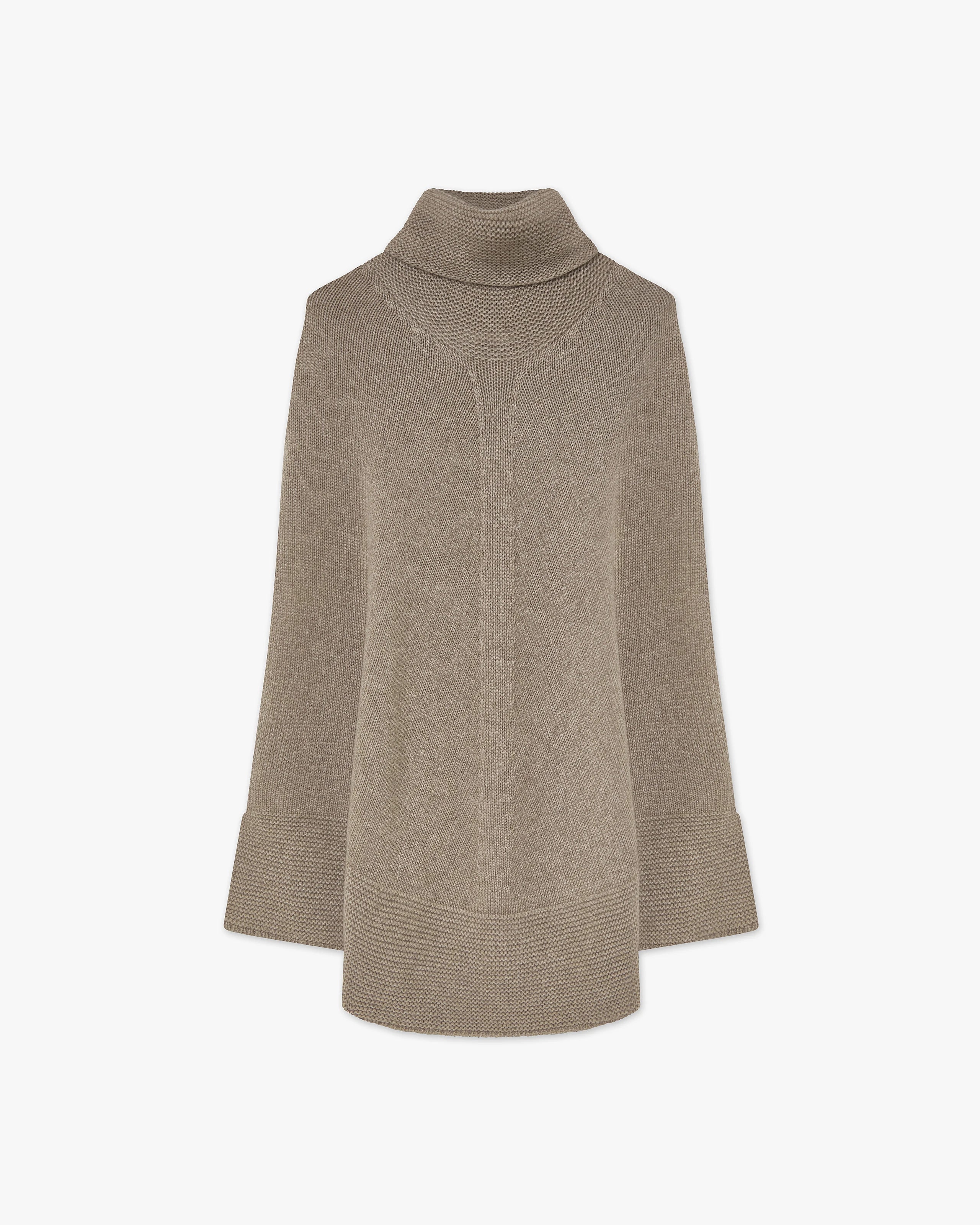 Selva Poncho - Taupe Cashmere