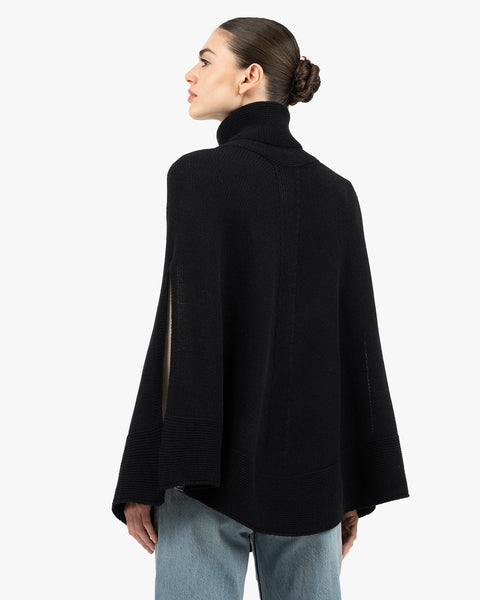 Selva Poncho - Black Cashmere