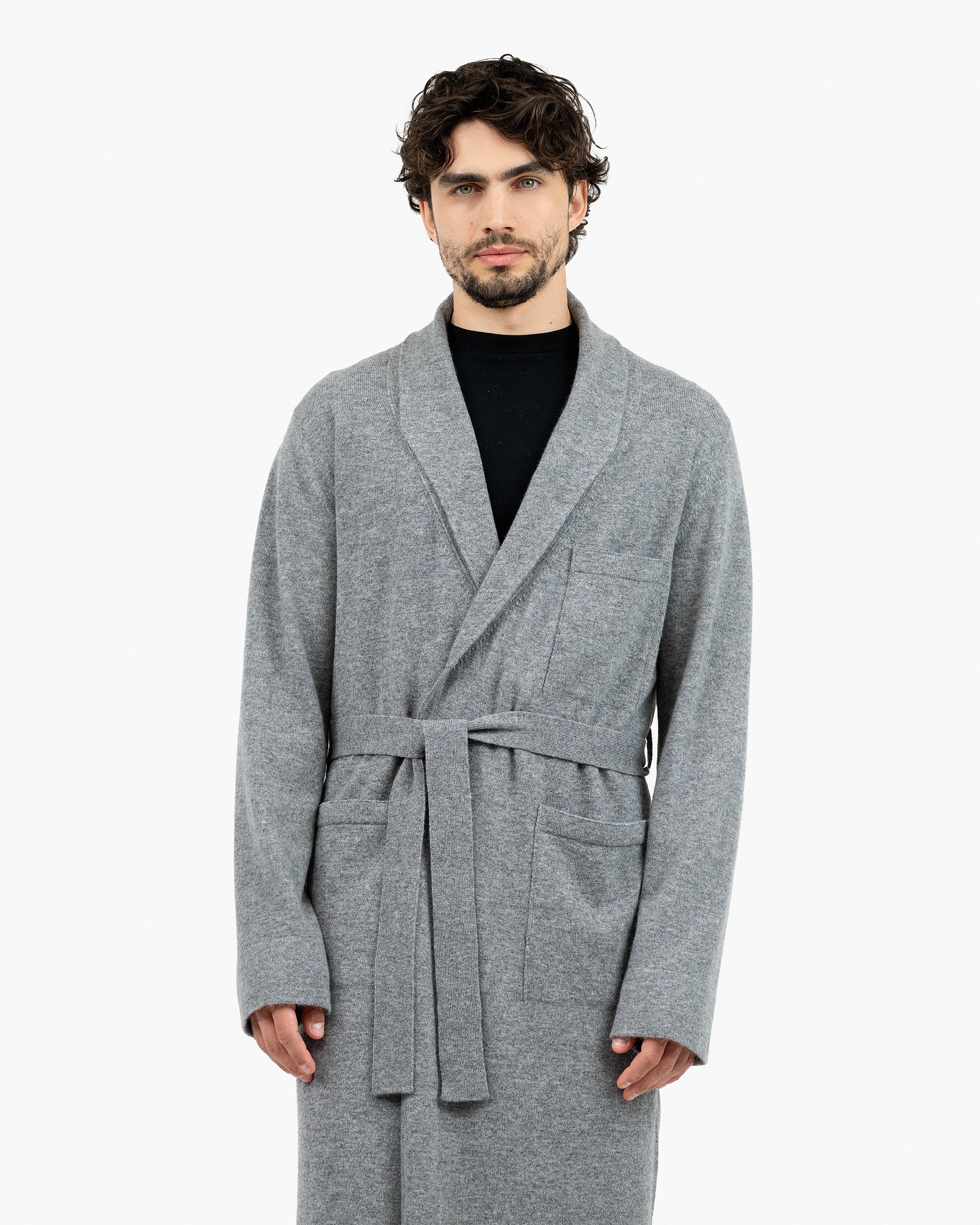 Oberon Robe - Medium Grey Cashmere