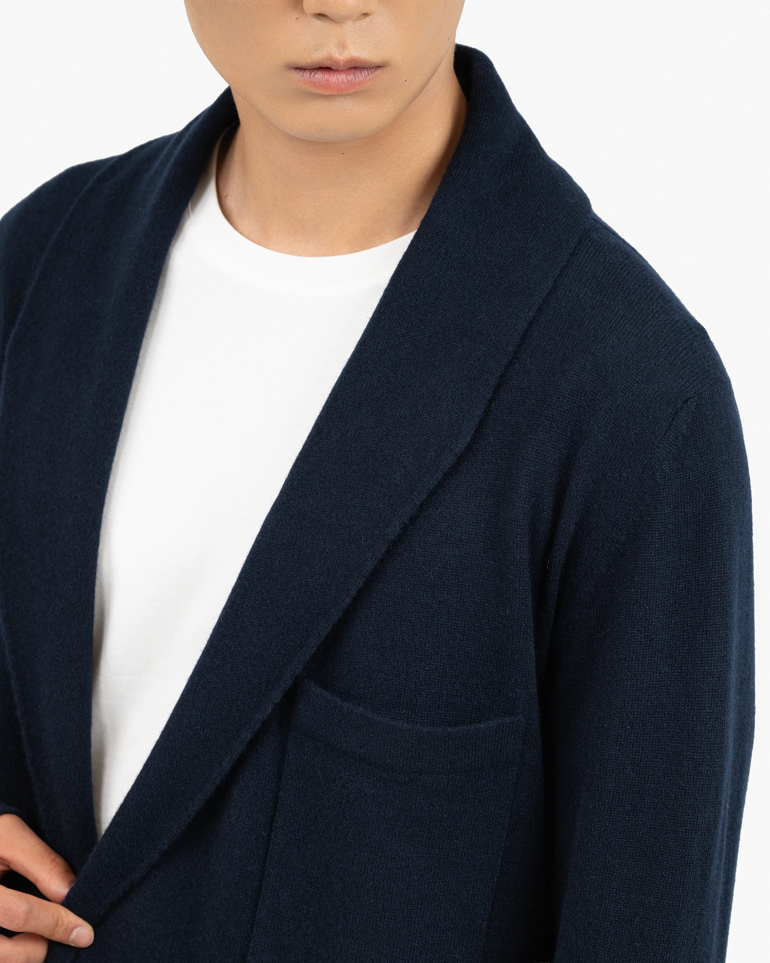 Oberon Robe - Night Blue Cashmere