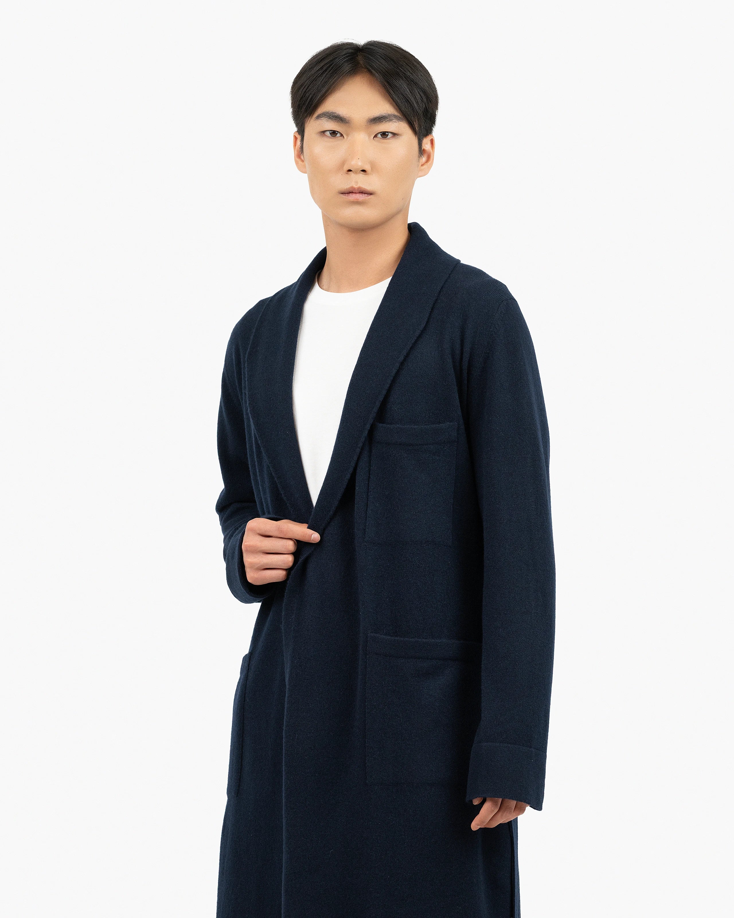 Oberon Robe - Night Blue Cashmere