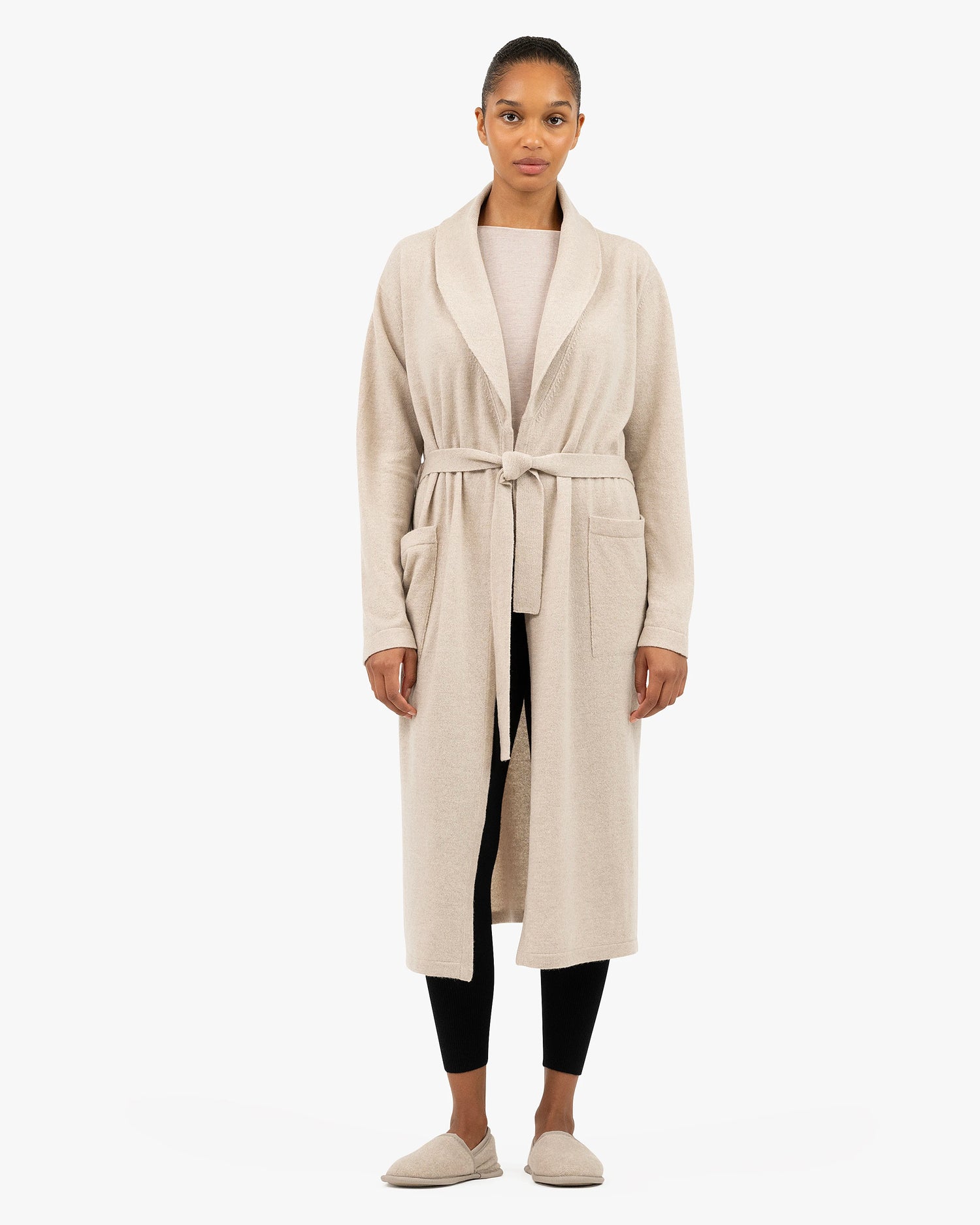Women's Lorien Cashmere Dressing Gown – Beige MaisonCashmere