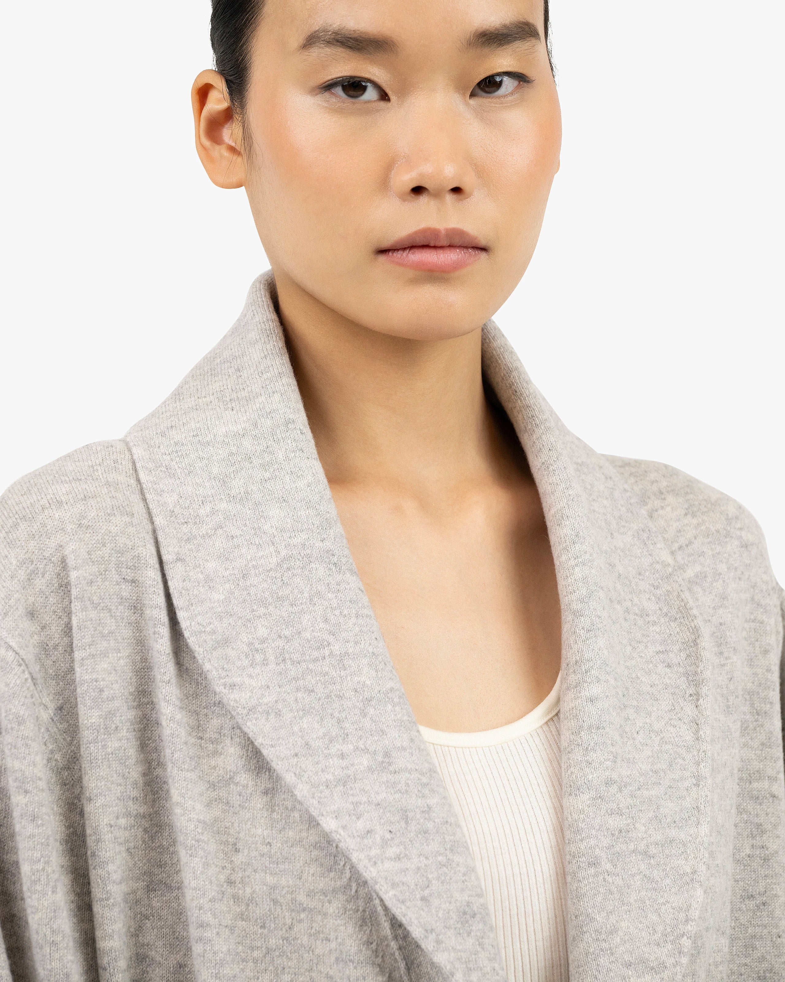 Lorien Robe - Light Grey Cashmere