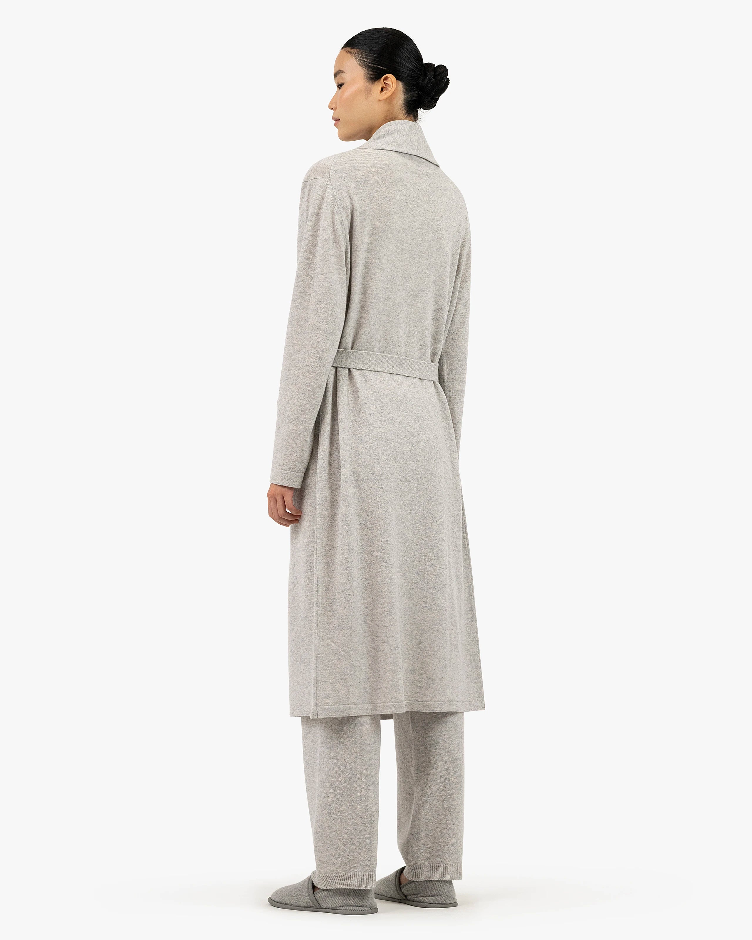 Lorien Robe - Light Grey Cashmere