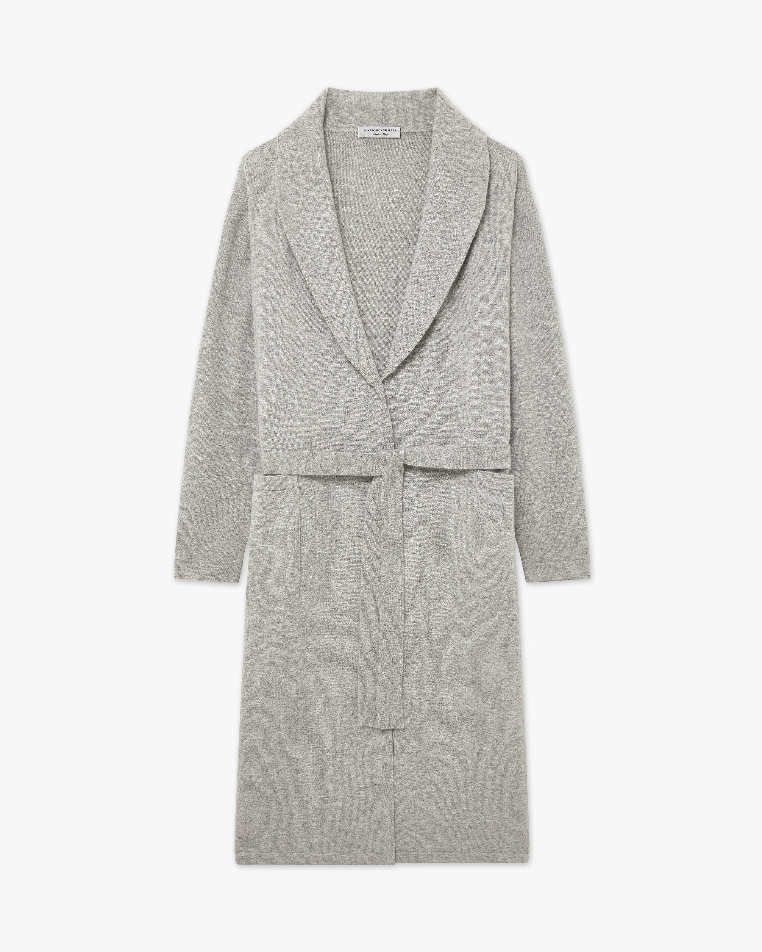Lorien Robe - Light Grey Cashmere