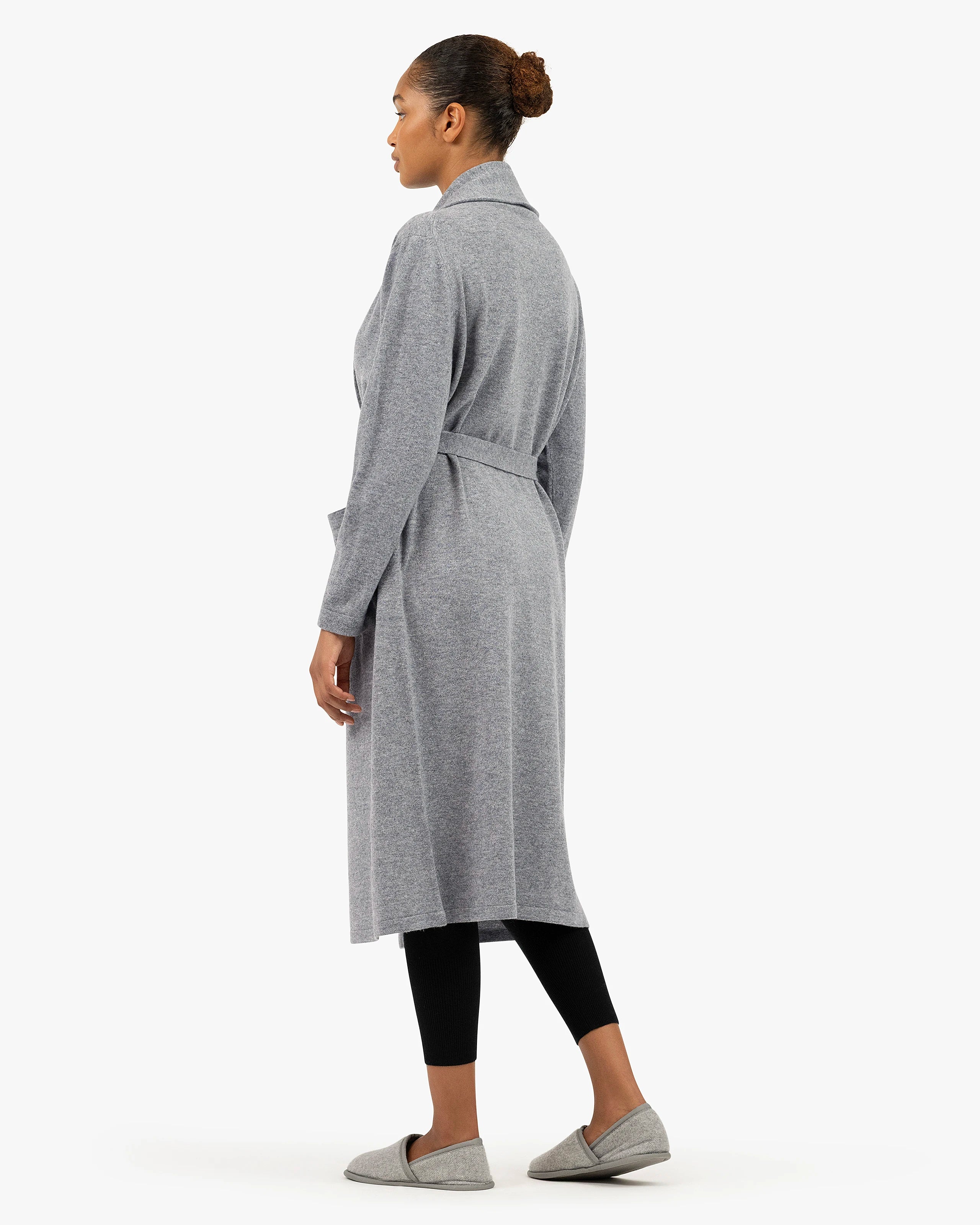 Lorien Robe - Medium Grey Cashmere