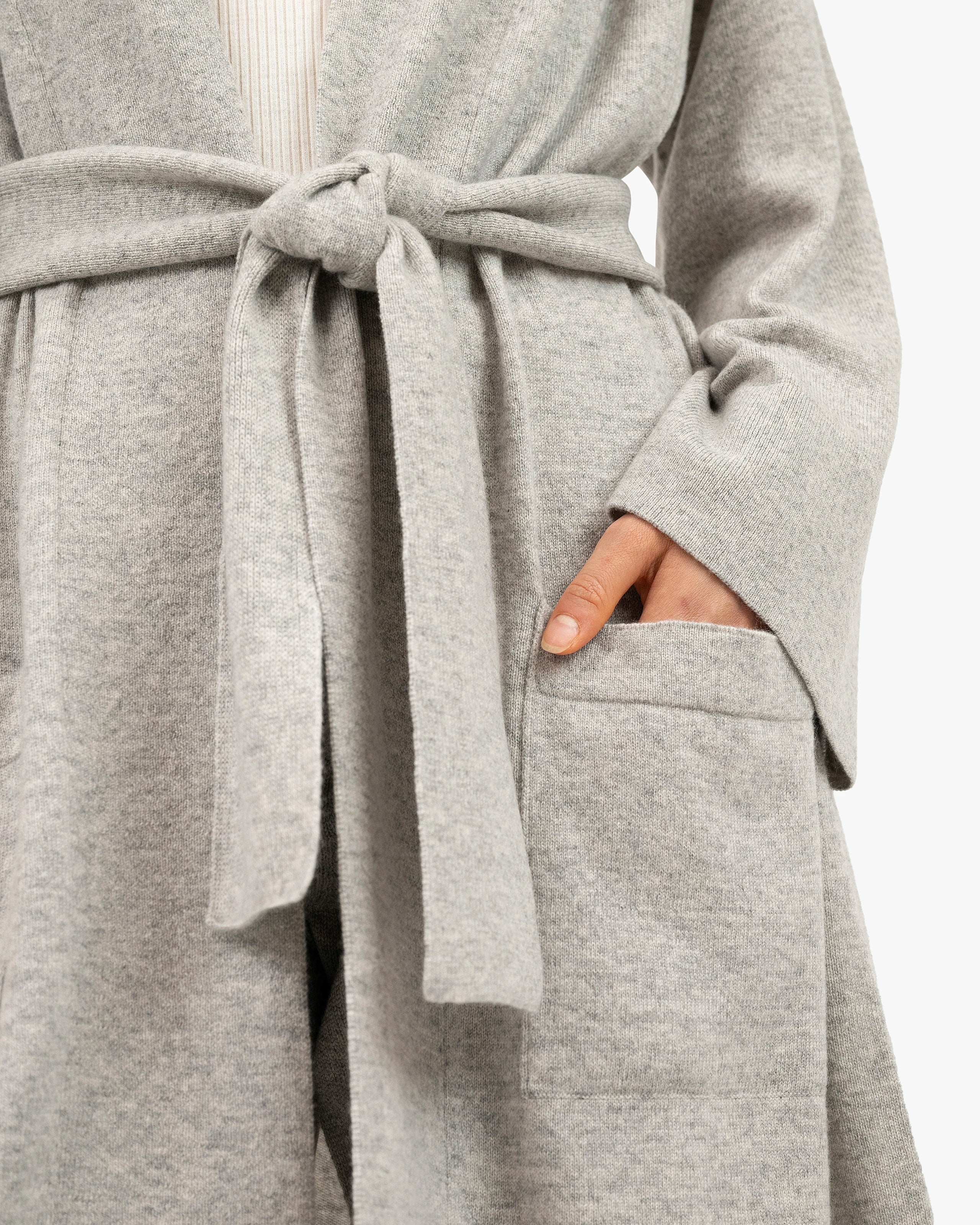 Théa Robe - Light Grey Cashmere