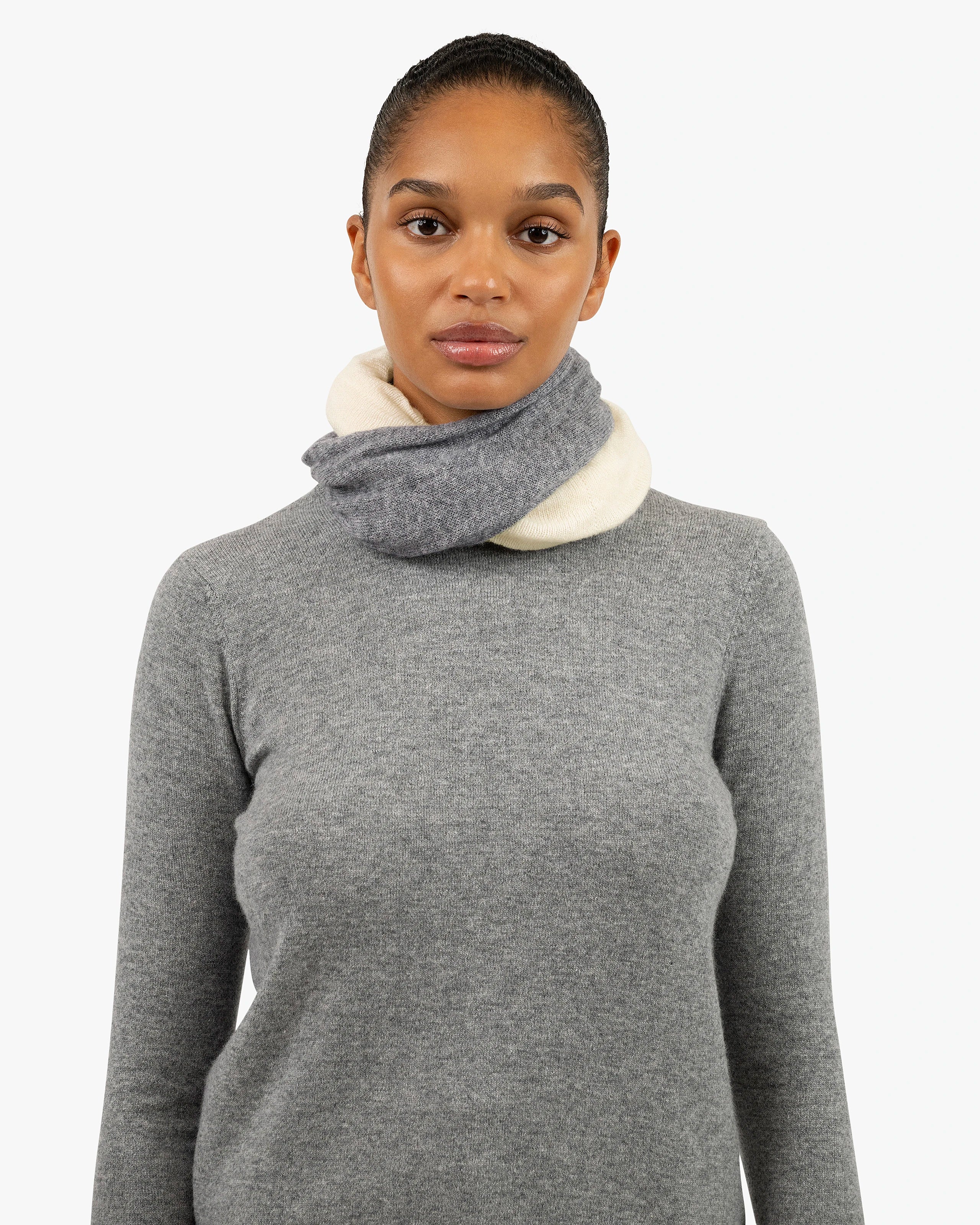 Riviera Scarf - Medium Grey Cashmere