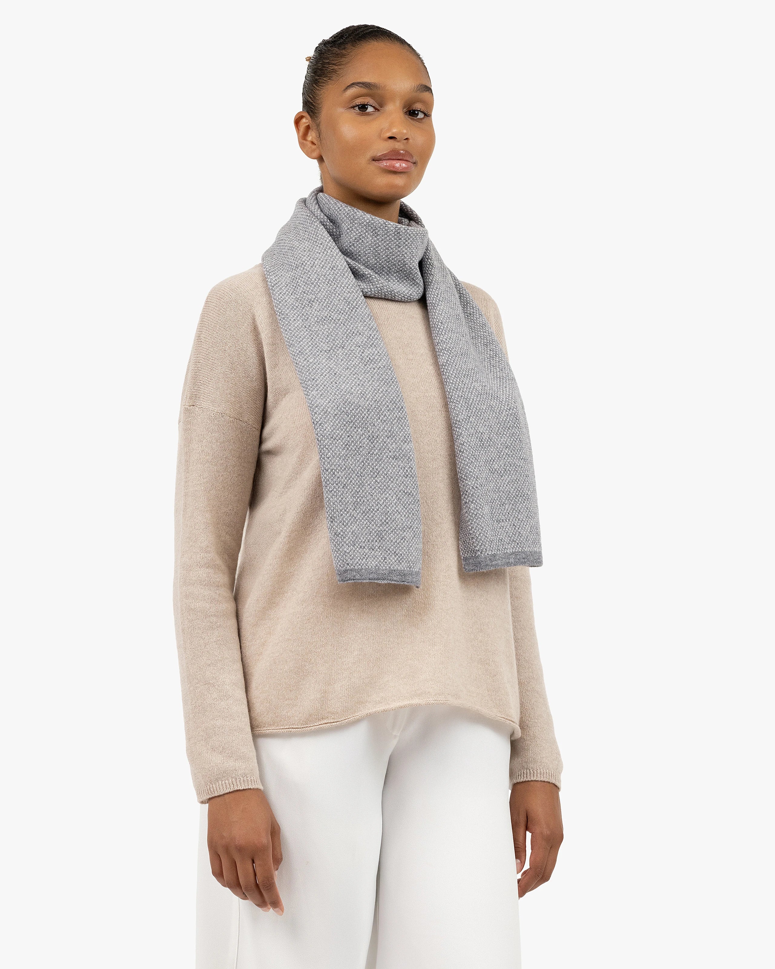 Women's San Carlo Scarf - Medium Grey Cashmere