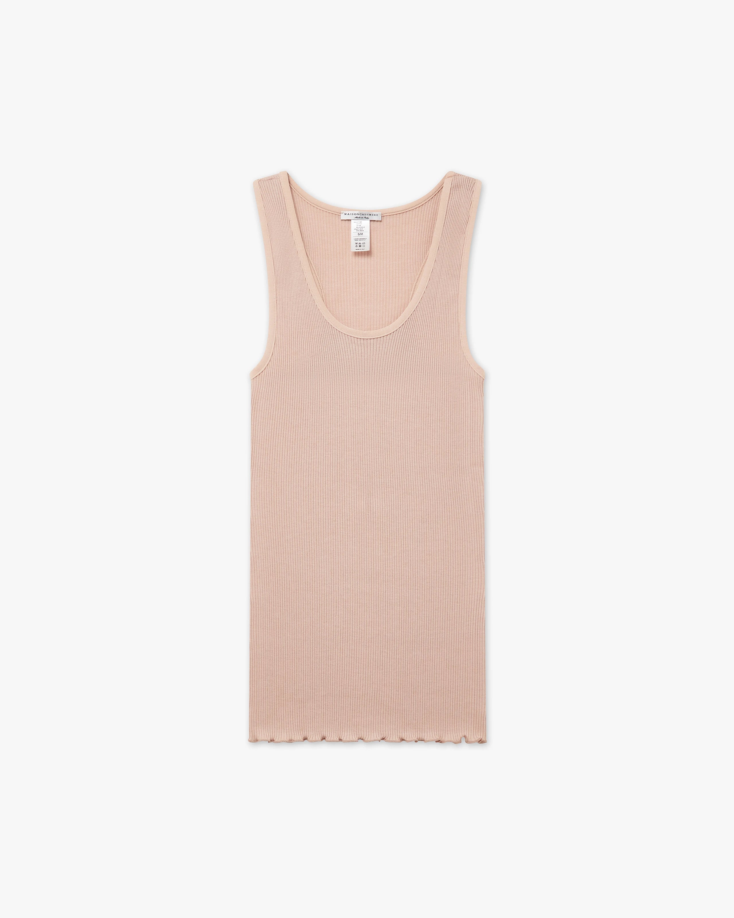 Scoop Neck Pleated Top - Blush Cotone / Seta
