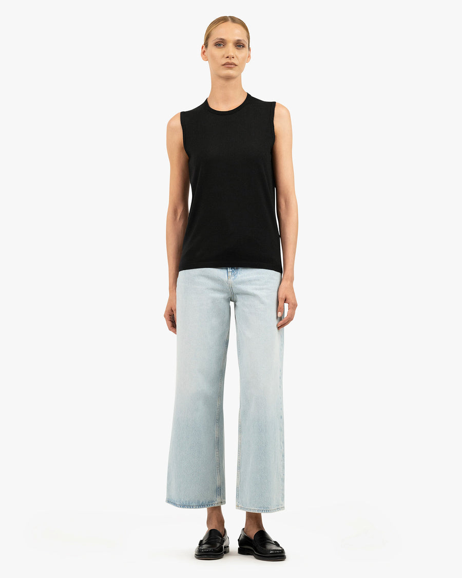 Seraphine Tank Top - Black Merino Superfine