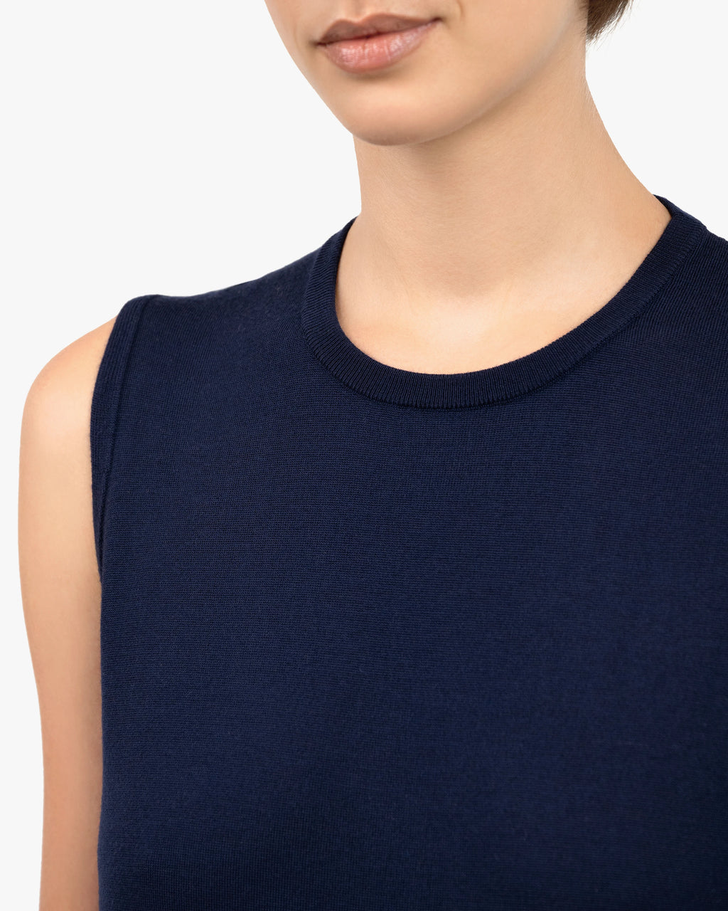 Seraphine Tank Top - Blue Merino Superfine