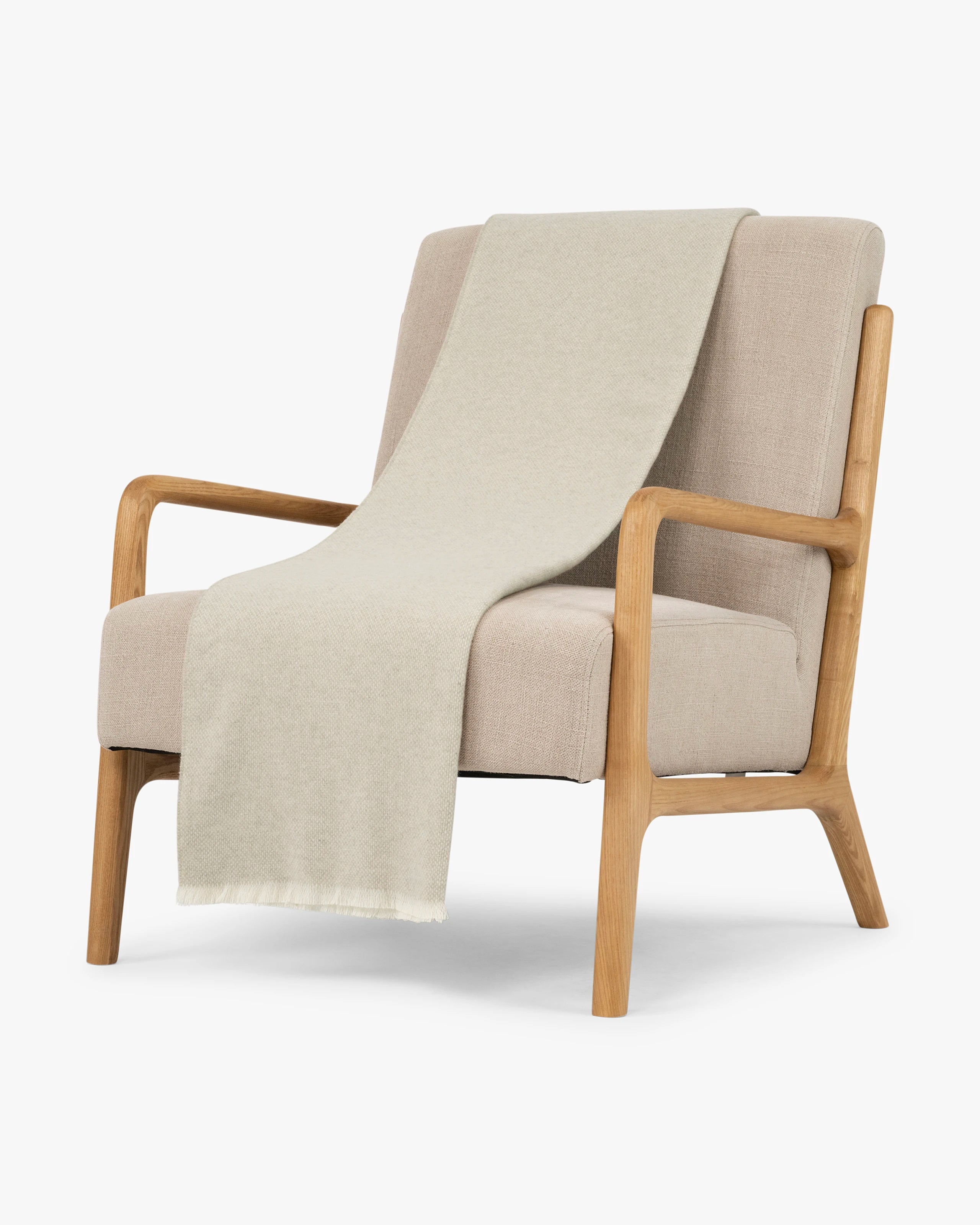 Soffio Throw Blanket - Beige Cashmere