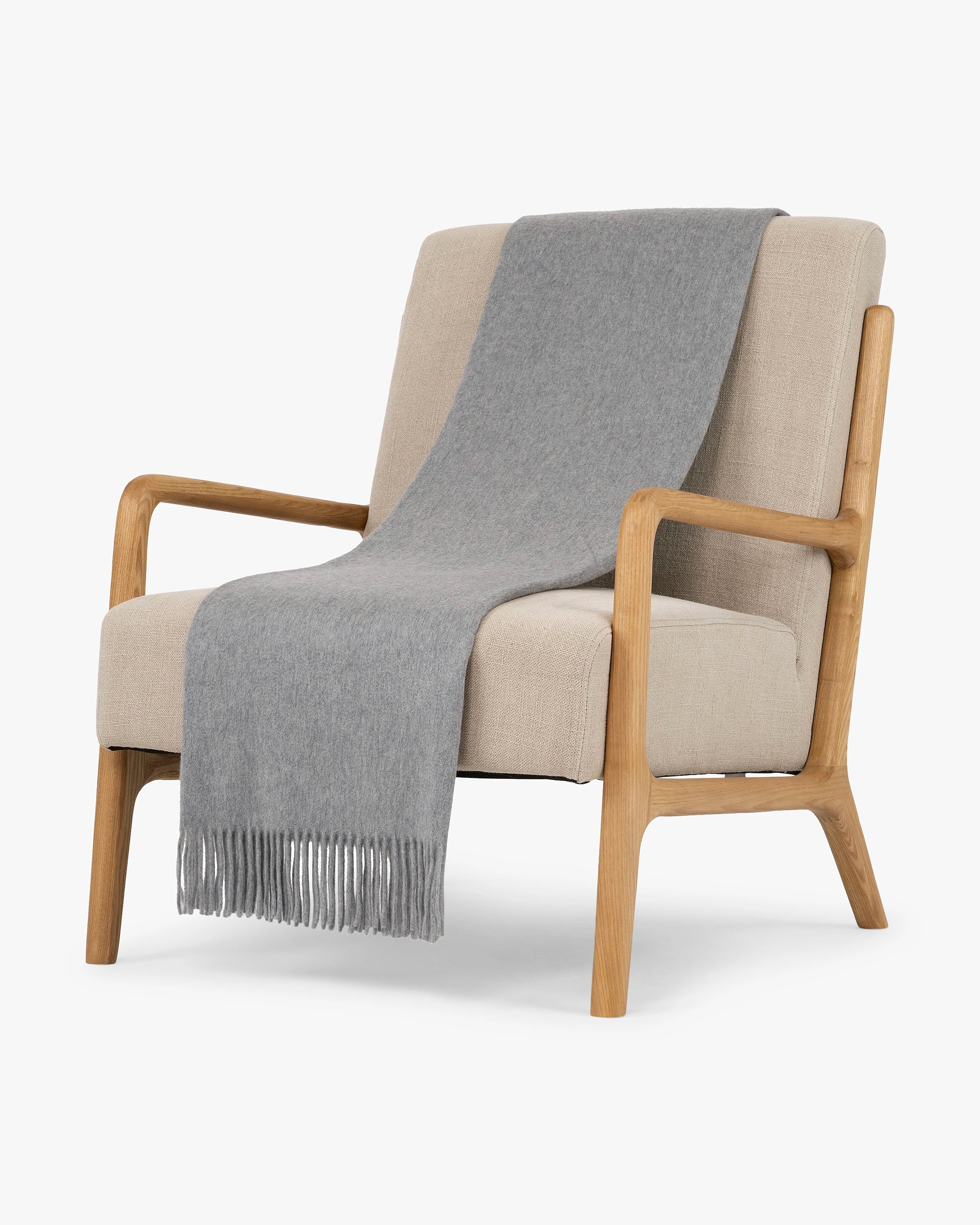 Sydney Throw Blanket - Grey Cashmere