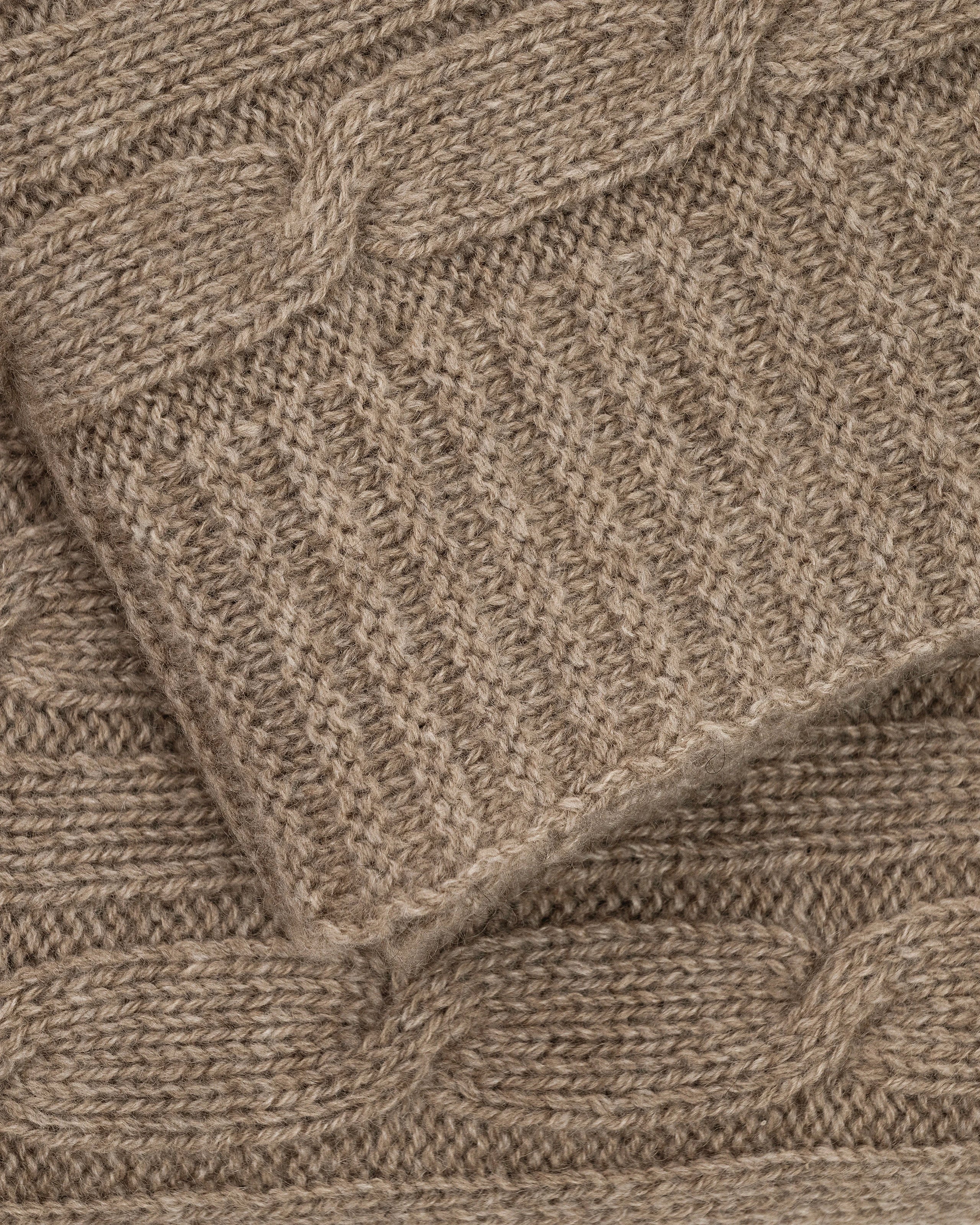 Tressé Cable Throw - Taupe Cashmere