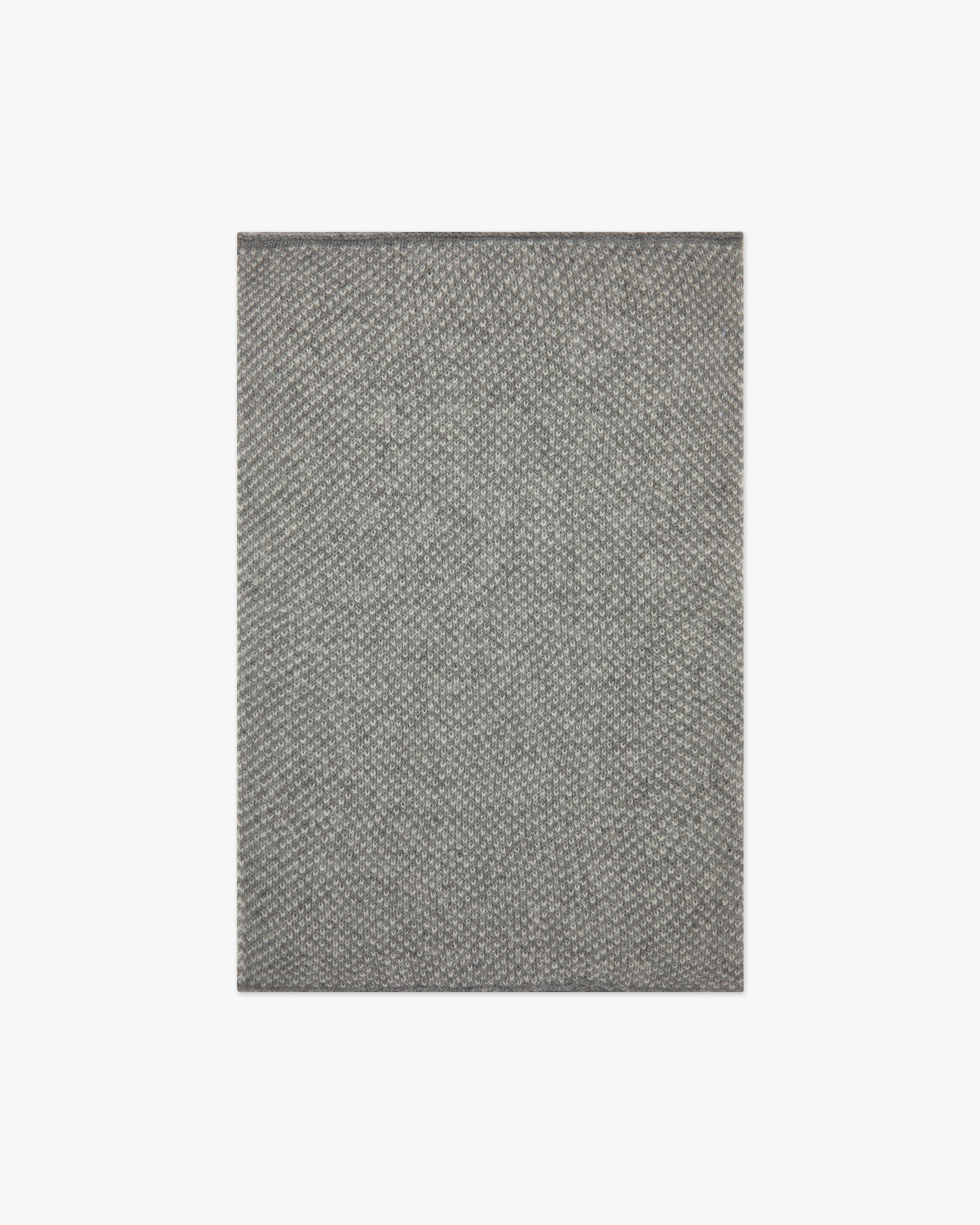 Two-Tone Neck Warmer - Medium Grey Cashmere