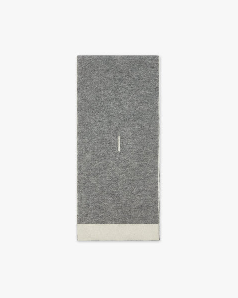 Two-Tone Neck Scarf - Medium Grey Cashmere