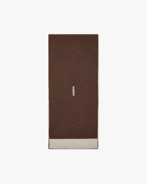 Two-Tone Neck Scarf - Brown Cashmere