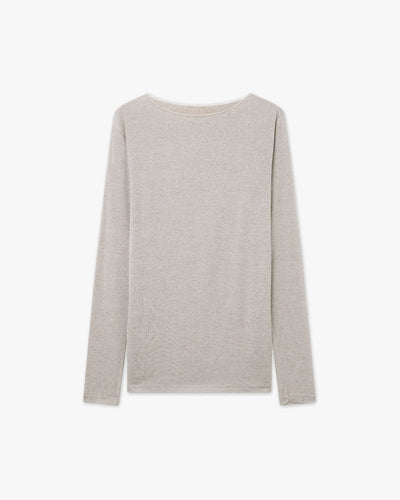 Ultralight Boat Neck Top - Walnut Modal / Cashmere