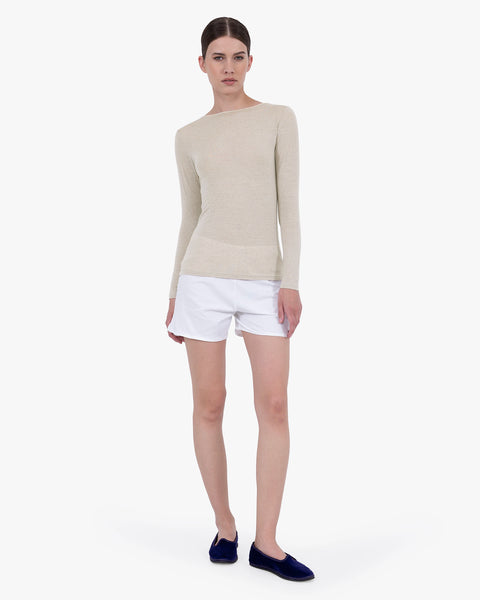 Ultralight Boat Neck Top - Walnut Modal / Cashmere