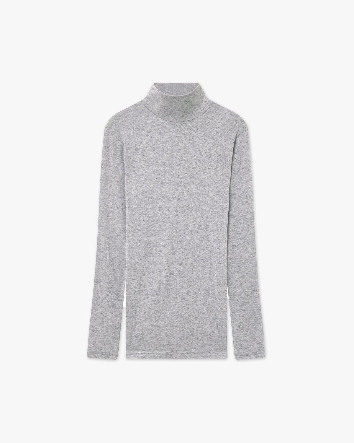 Ultralight Cashmere Modal Mock Neck Top - Grey | MaisonCashmere