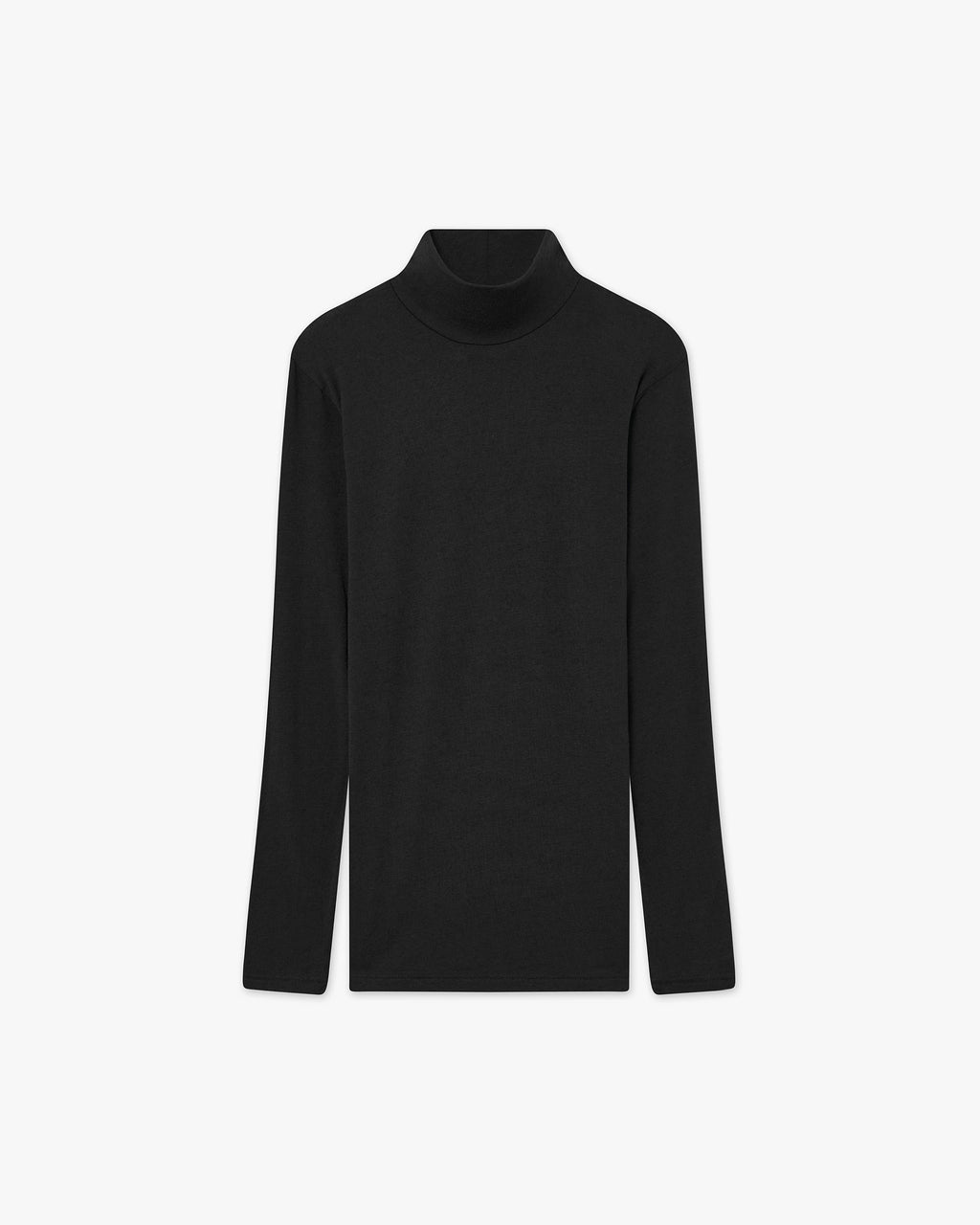Ultralight Mock Neck Top - Black Modal / Cashmere