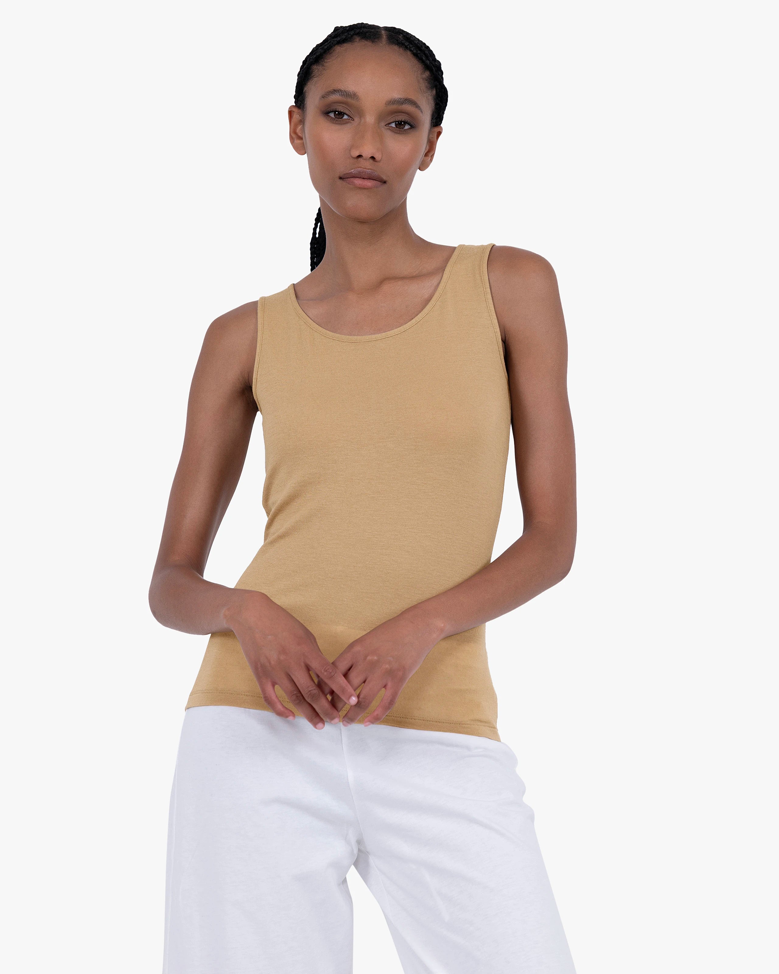 Ultralight Tank Top - Camel Modal / Cashmere