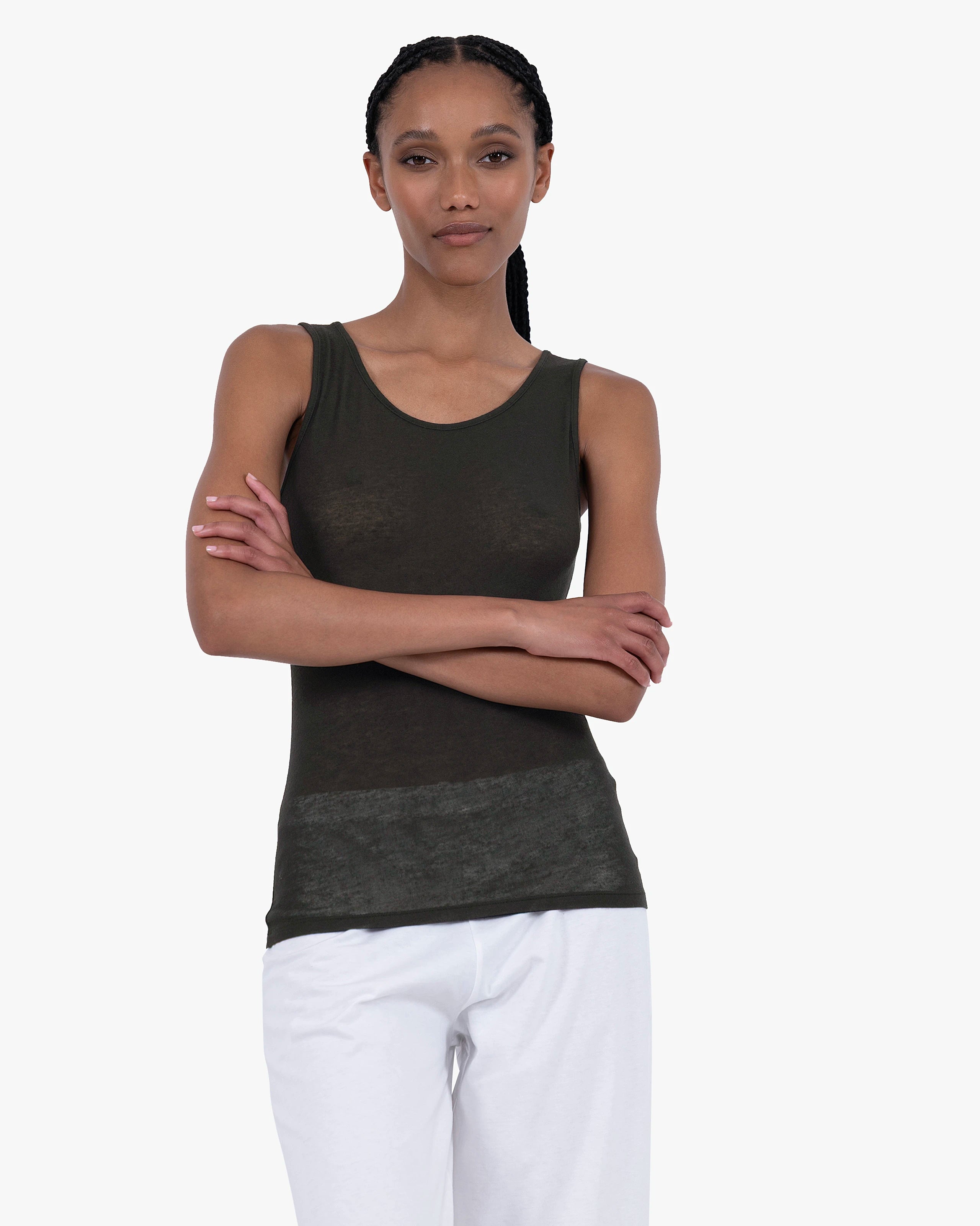 Ultralight Tank Top - Black Modal / Cashmere
