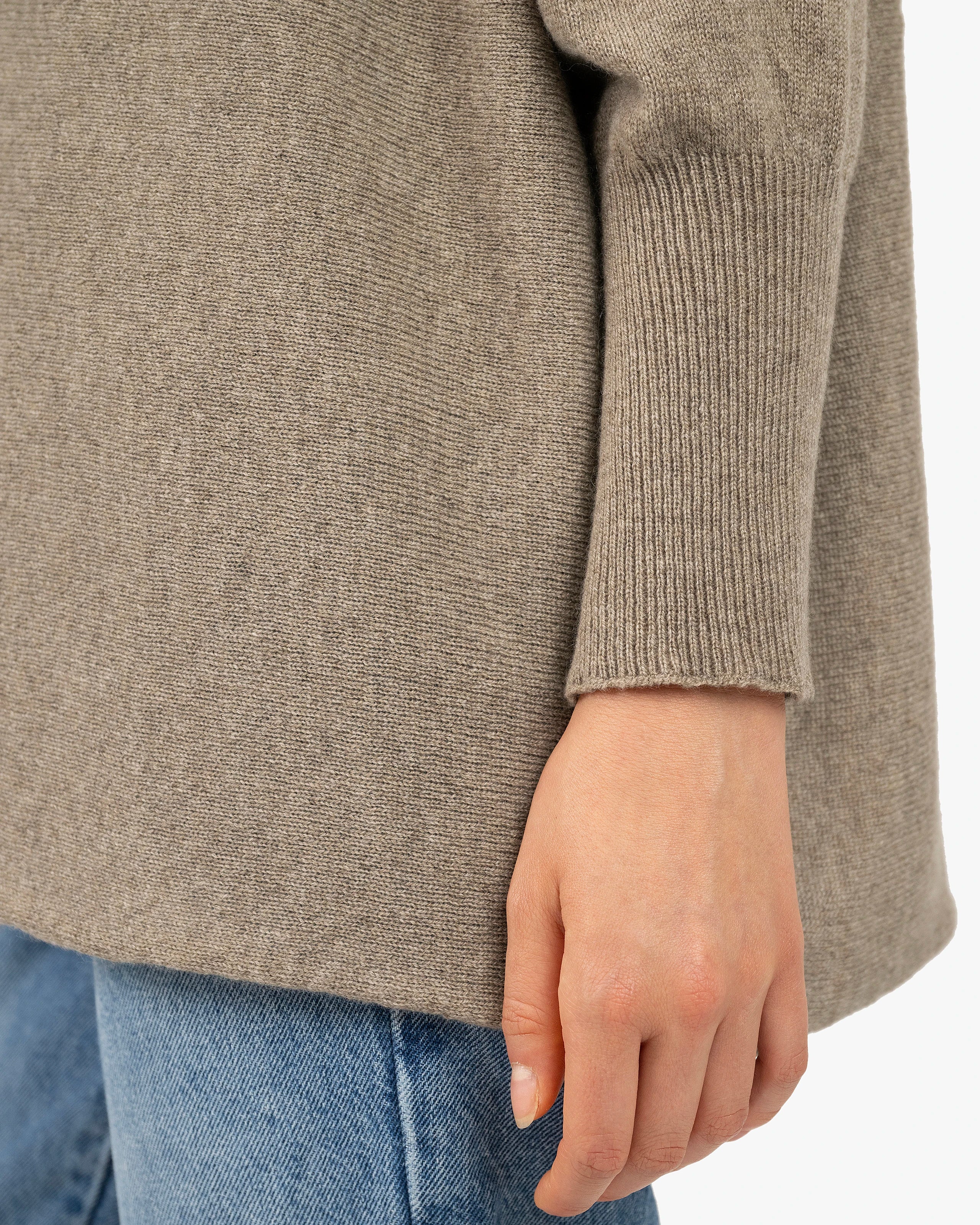 Velia Maxi Boat Neck Sweater - Taupe Cashmere