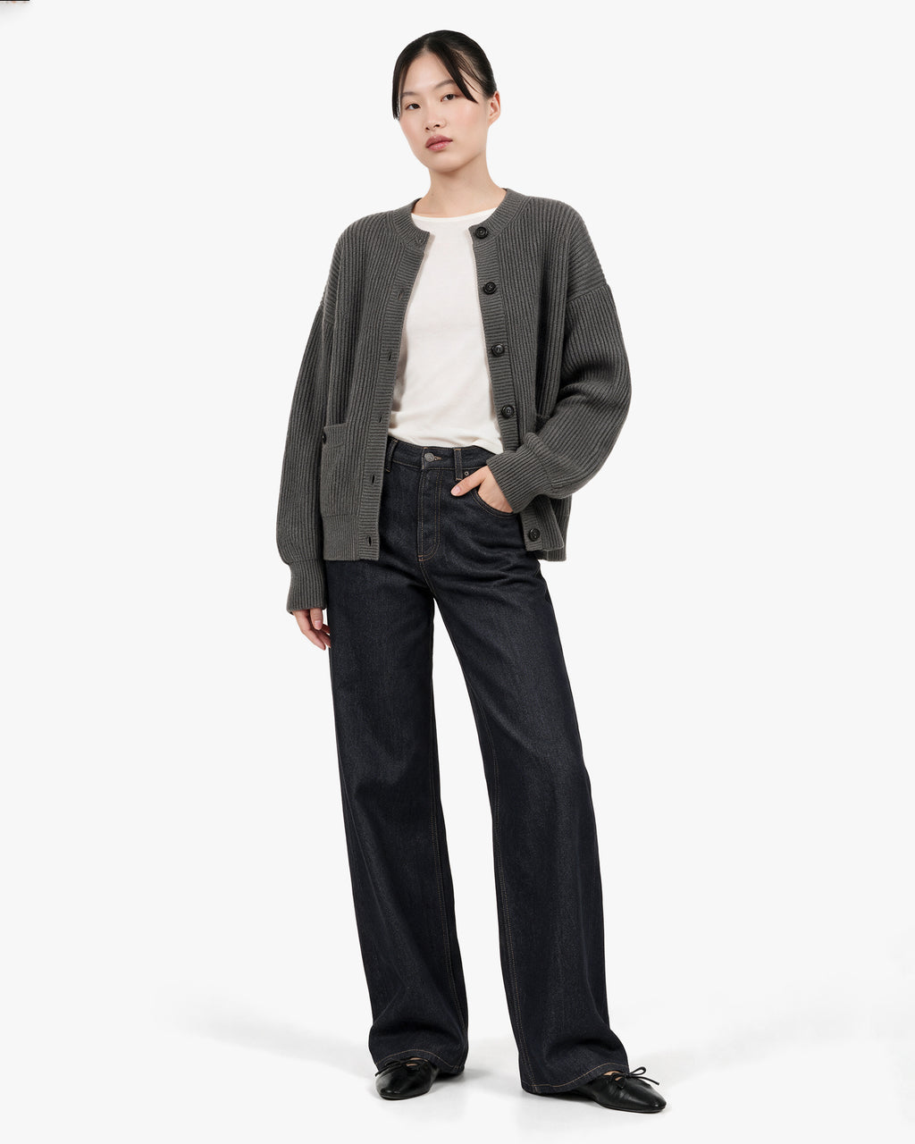 Celerina Strickjacke Damen · Mittelgrau
