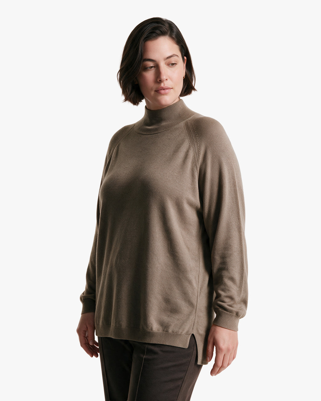 Women's Curvy Sweater · Taupe Women > Crewneck Sweater