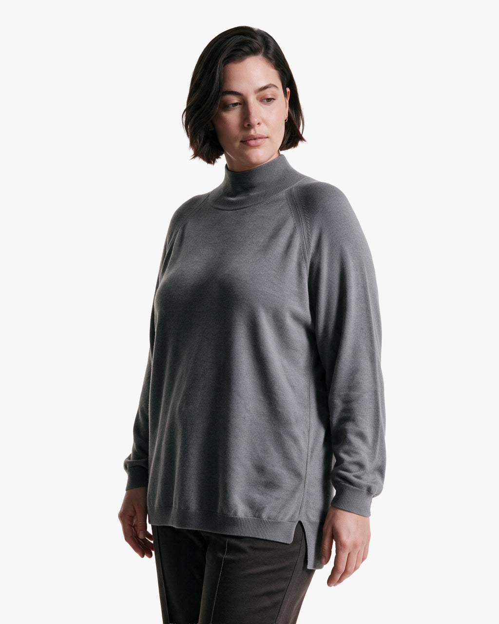 Women's Curvy Sweater · Medium Grey Women > Crewneck Sweater