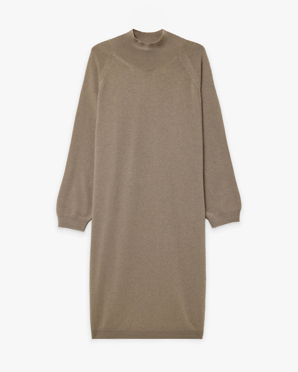 Curvy-Strickkleid · Taupe