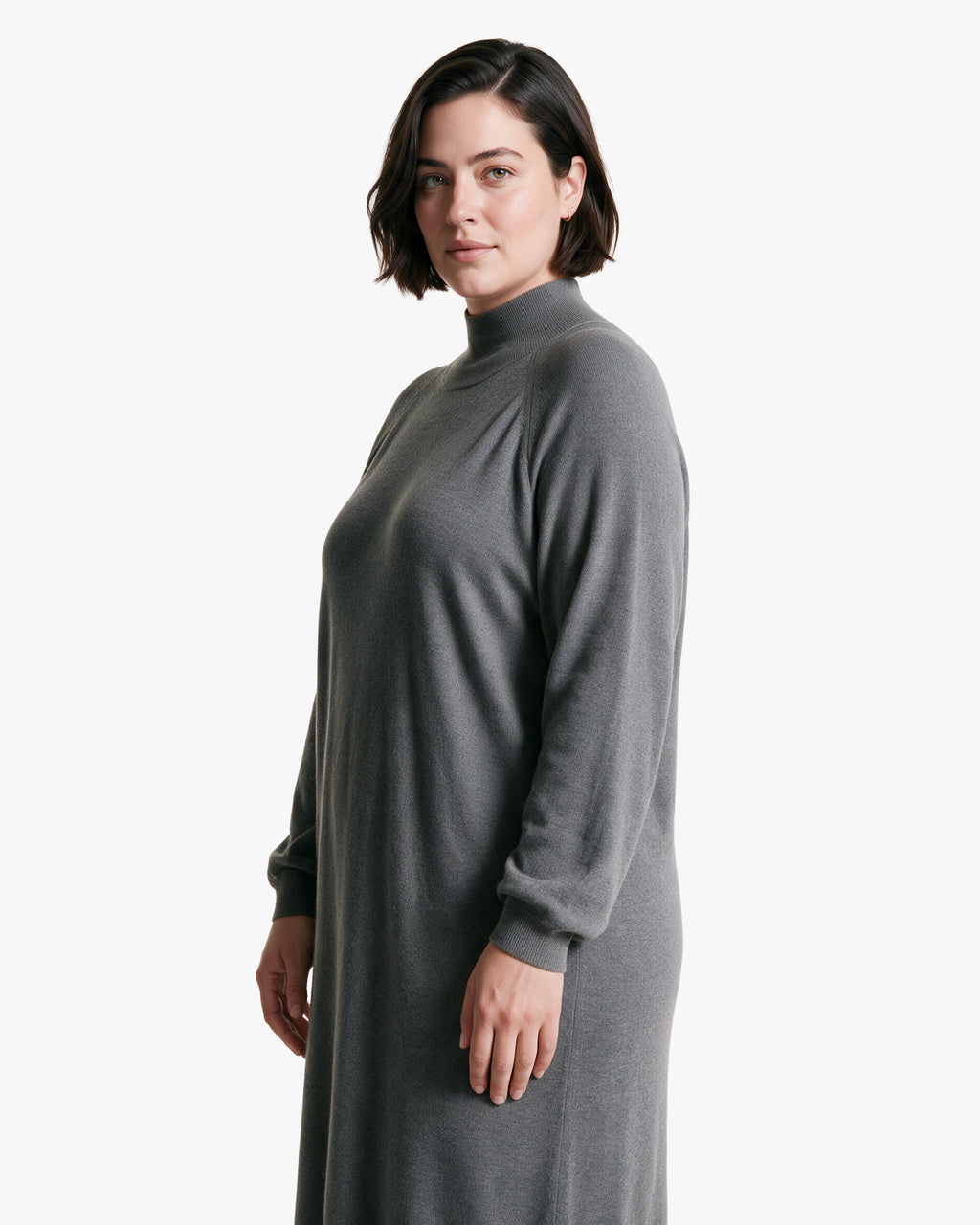 Curvy Sweater Dress · Medium Grey