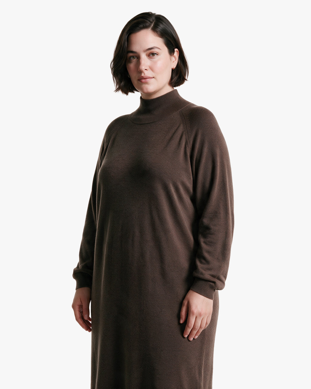 Robe Pull Curvy · Marron