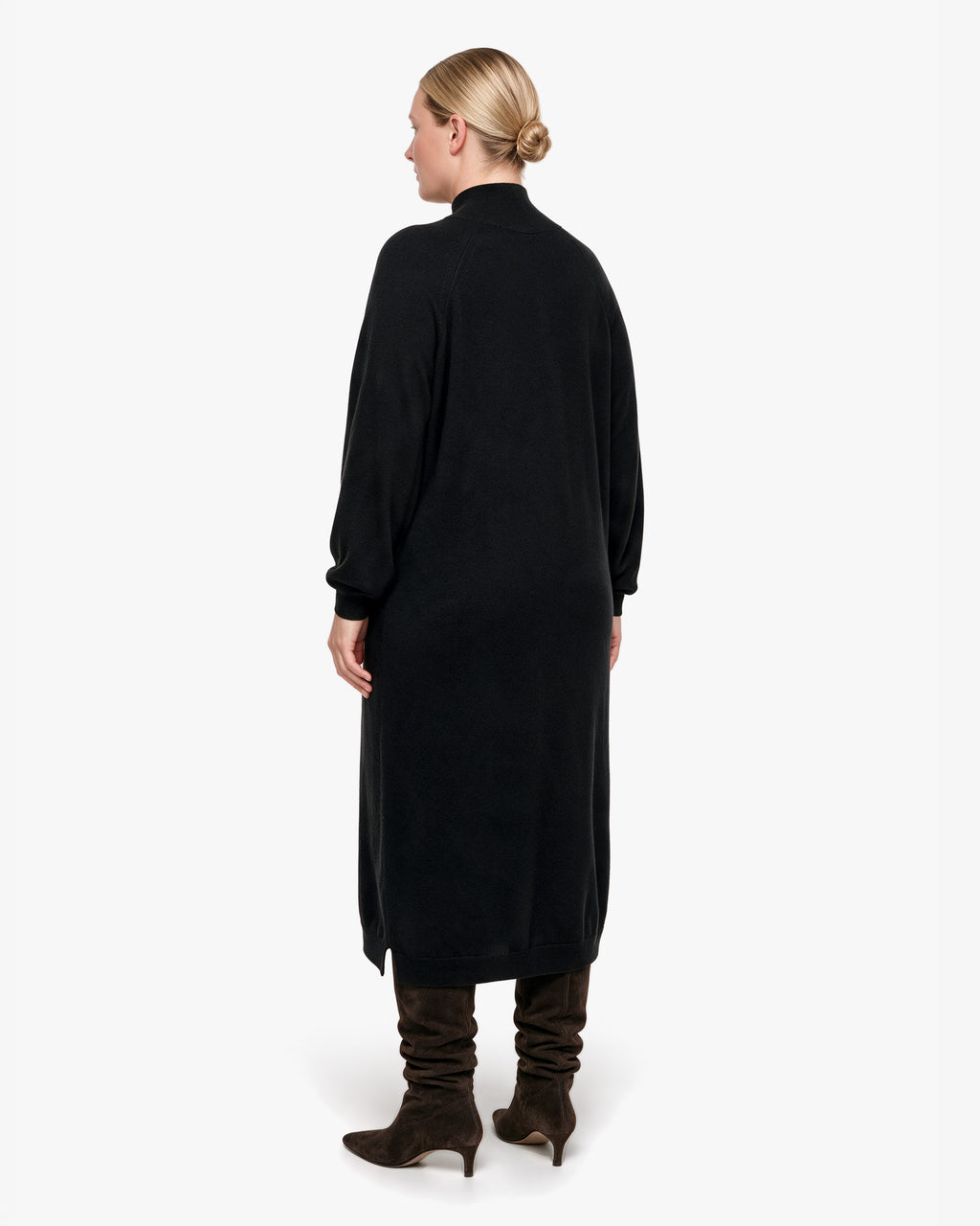 Curvy Sweater Dress · Black