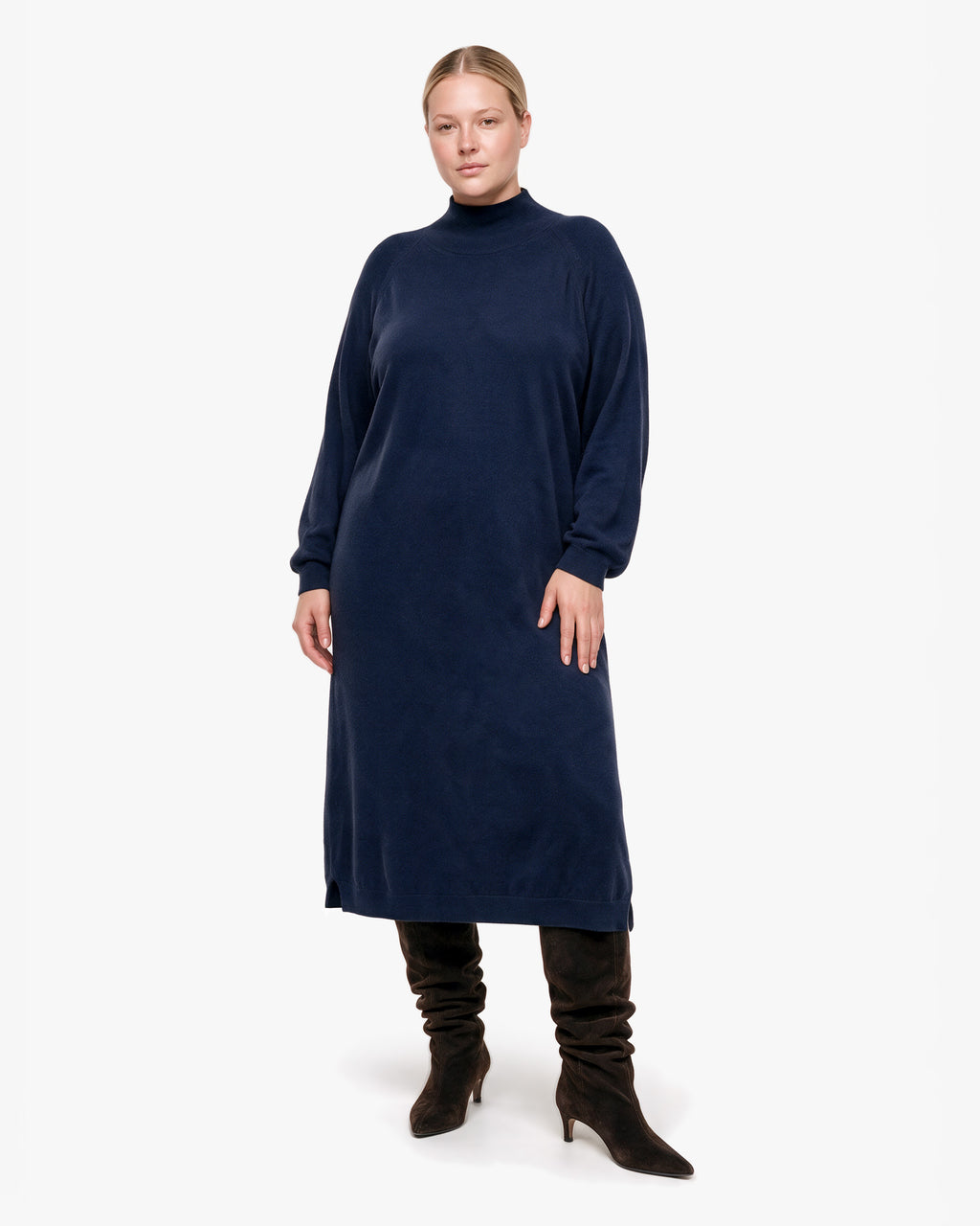 Robe Pull Curvy · Bleu