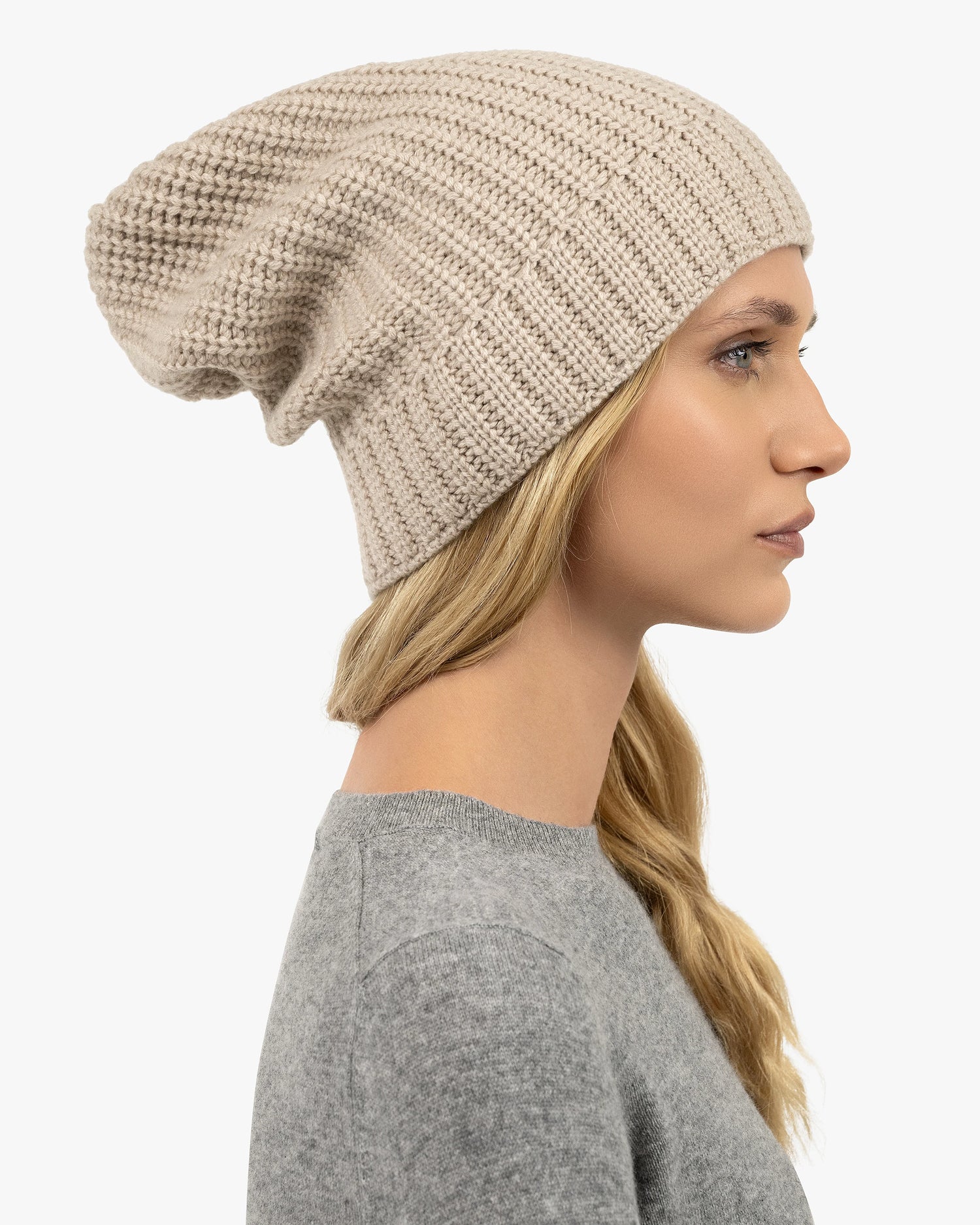 Cashmere Beanie Slouchy Beanie Hat Womens Woman Hat Cashmere-Blend