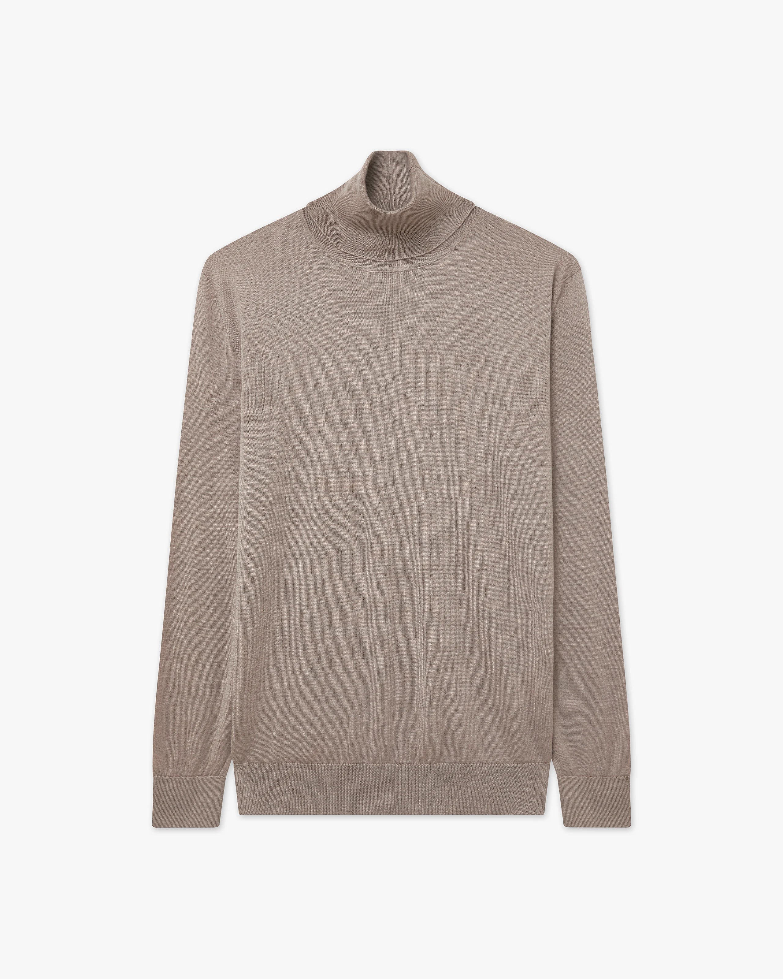 Women's Belvoir Turtleneck Sweater - Beige Cashmere / Seta