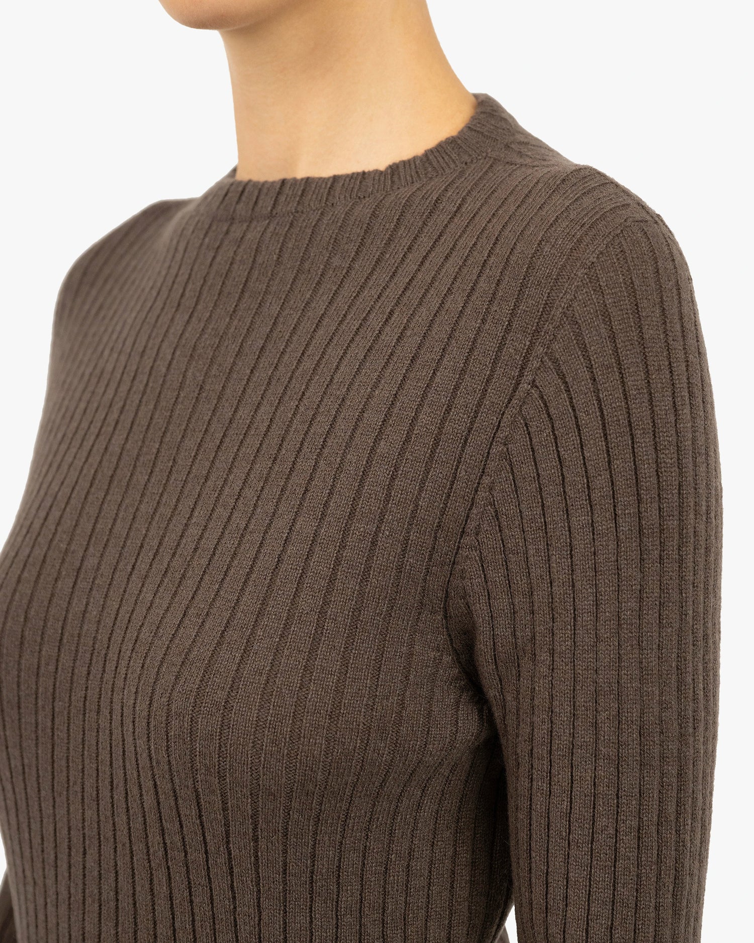Women's Brera Cashmere Crew Neck Jumper Brown MaisonCashmere
