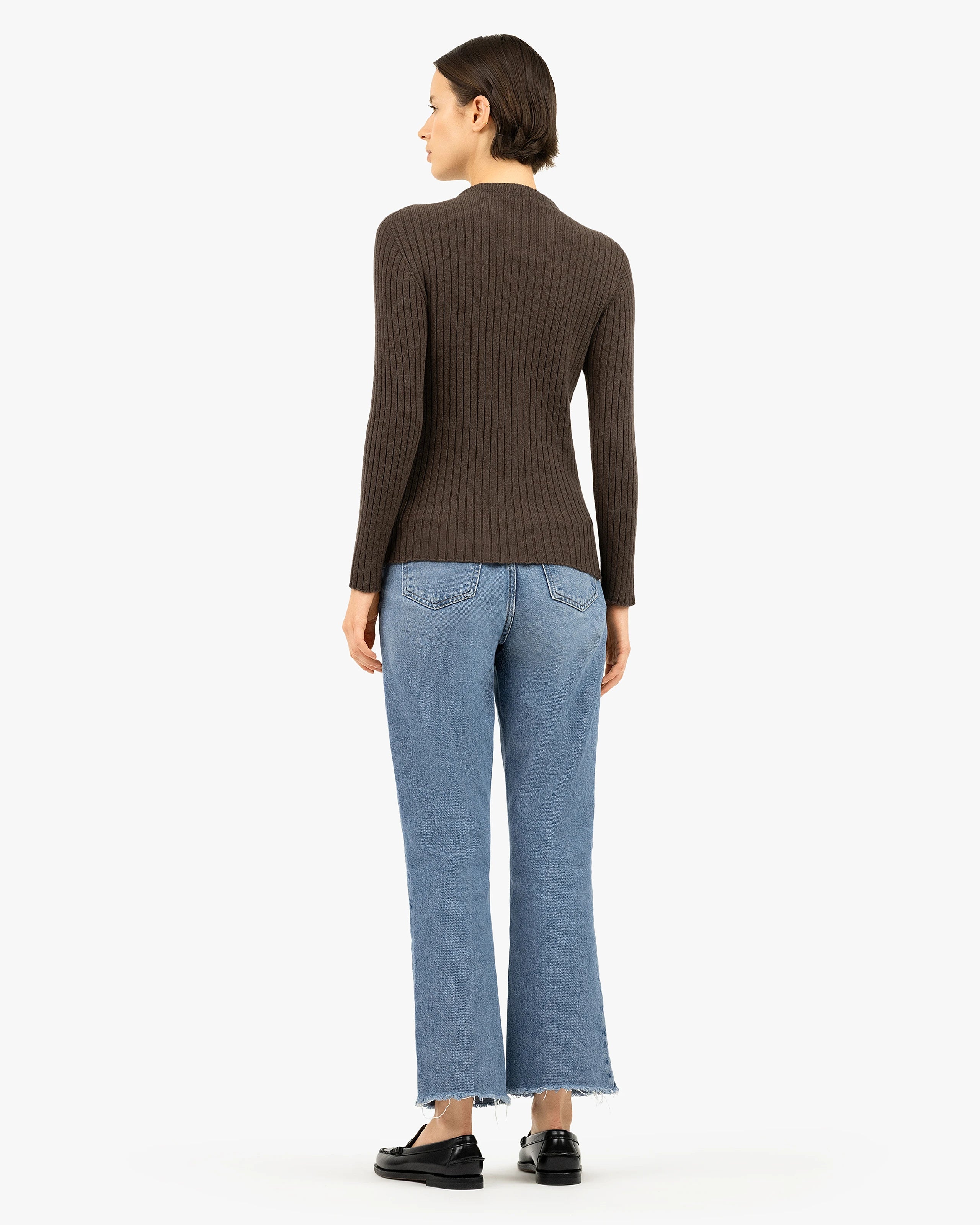 Women's Brera Crew Neck Sweater - Brown Cashmere