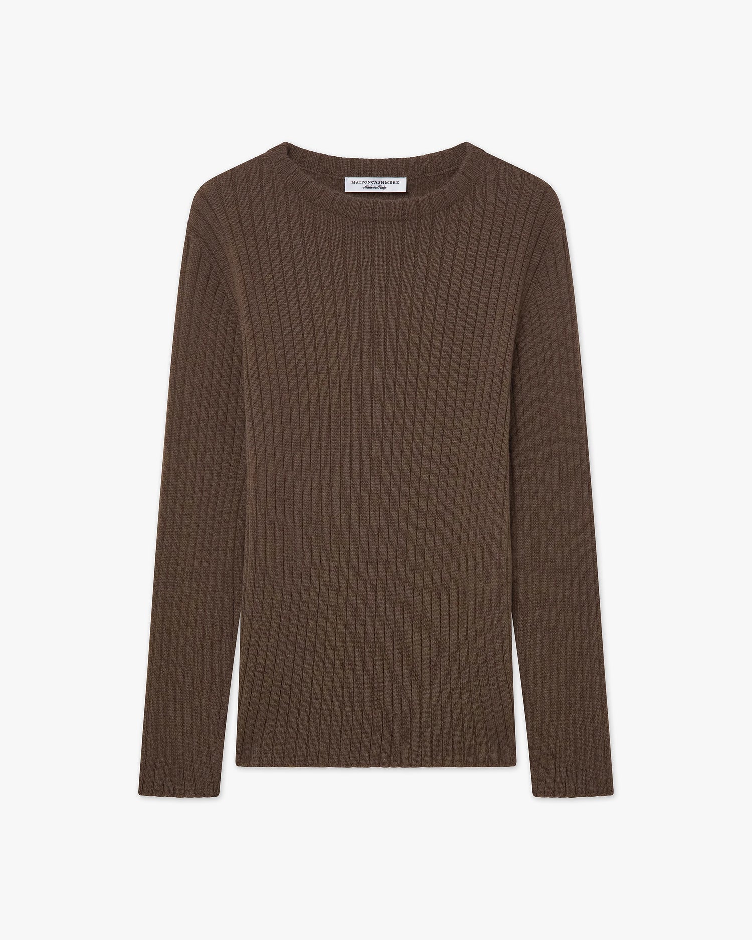 Women's Brown Cashmere Sweater Women's Brera Crew Neck Jumper