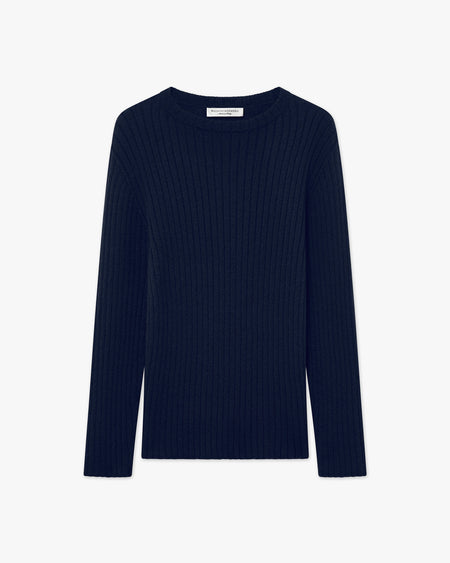 Women's Brera Crew Neck Sweater - Blue Cashmere